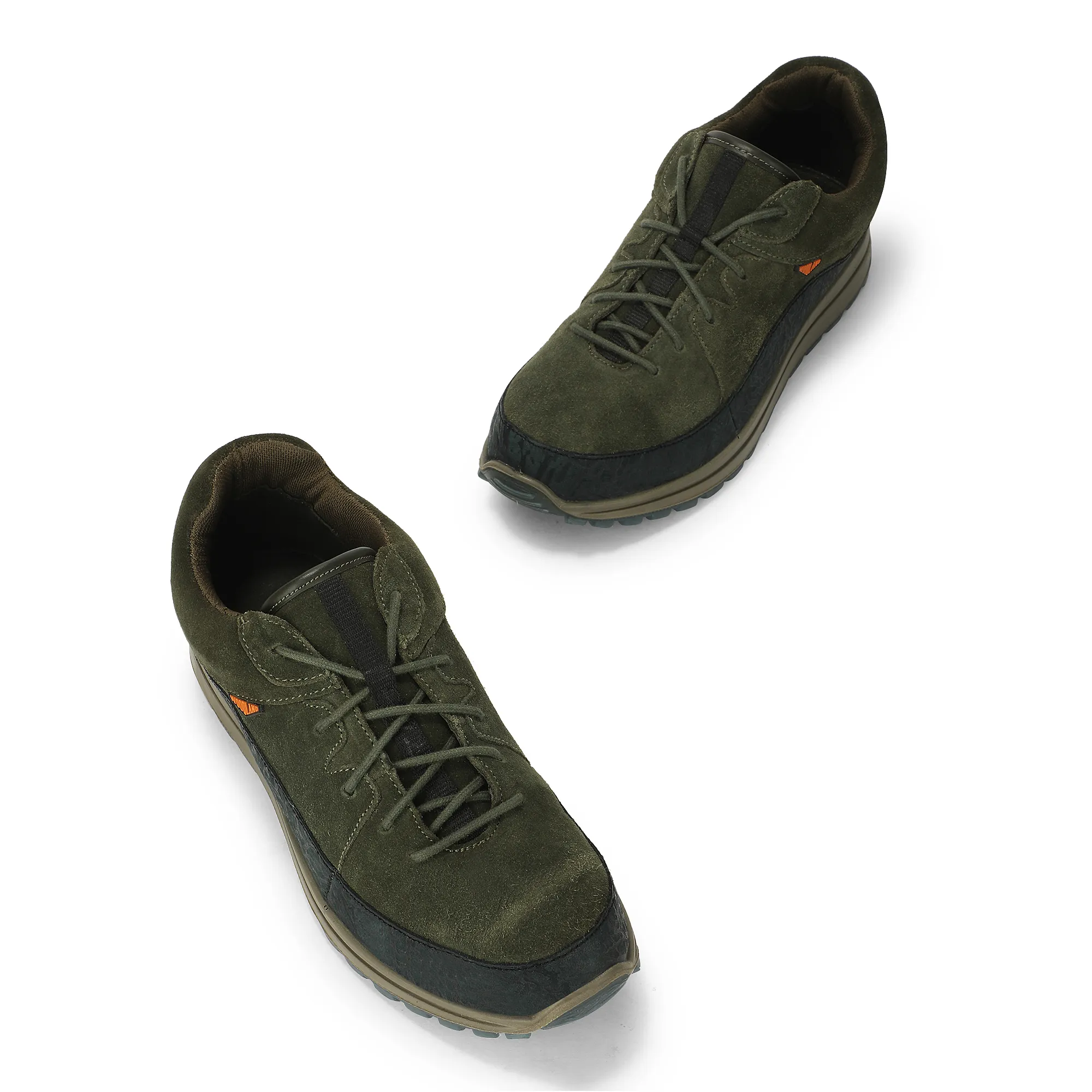 Woodland Rugged Olive Green Men Suede Casual Lace-up Shoes - Thumbnail 4