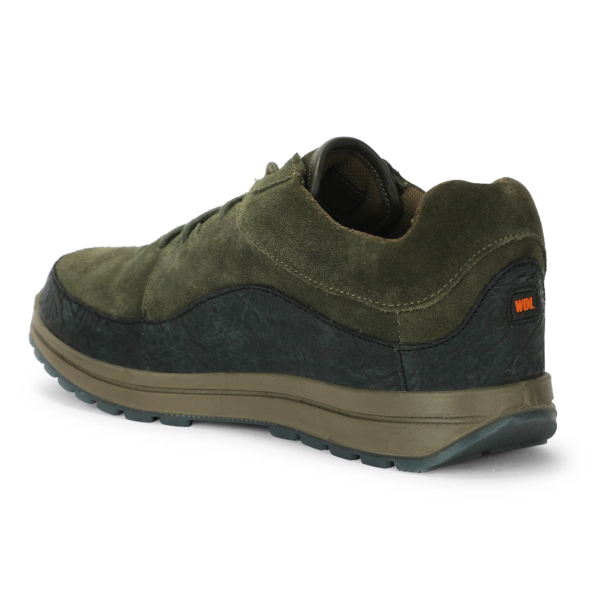 Woodland Rugged Olive Green Men Suede Casual Lace-up Shoes - Thumbnail 7