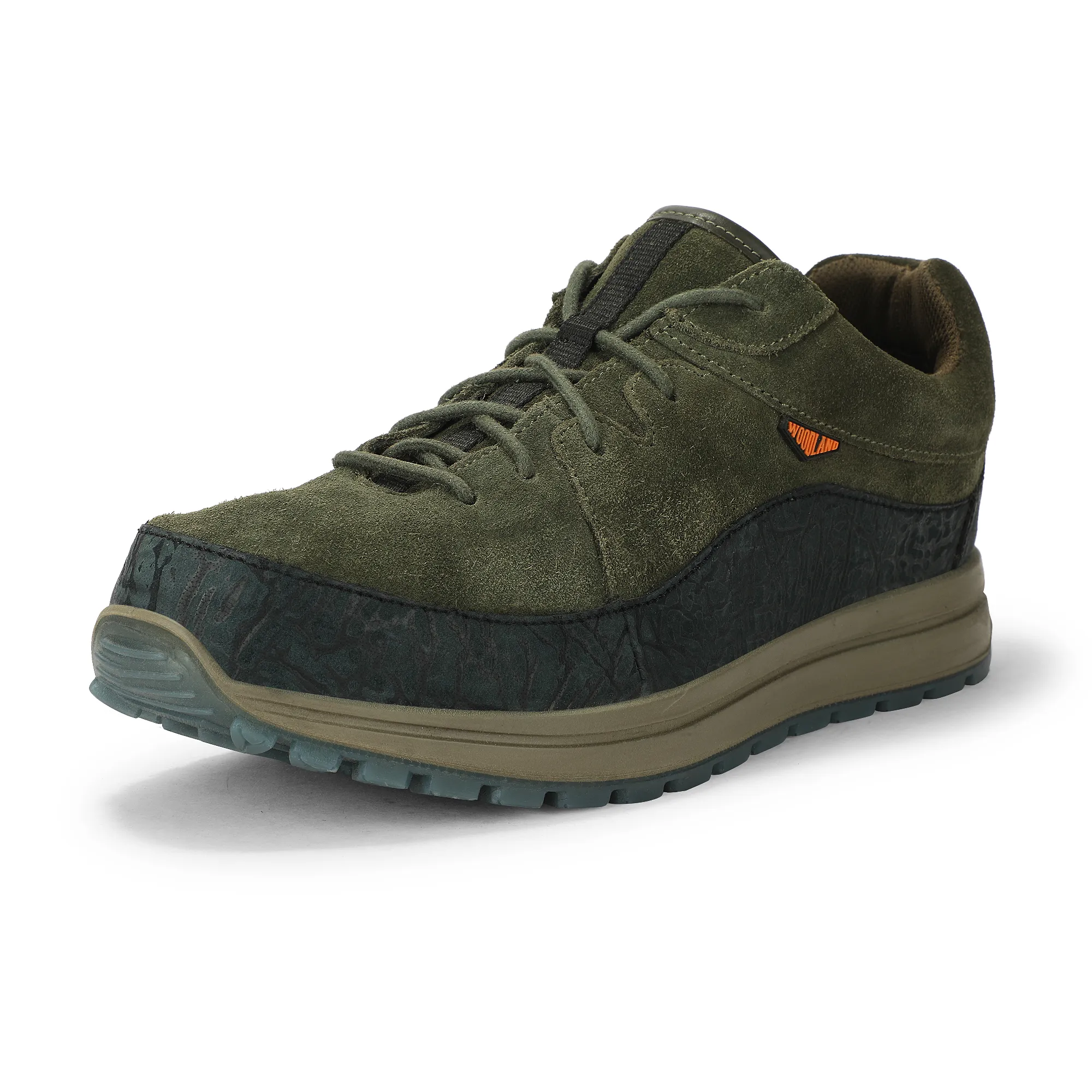 Woodland Rugged Olive Green Men Suede Casual Lace-up Shoes - Thumbnail 11