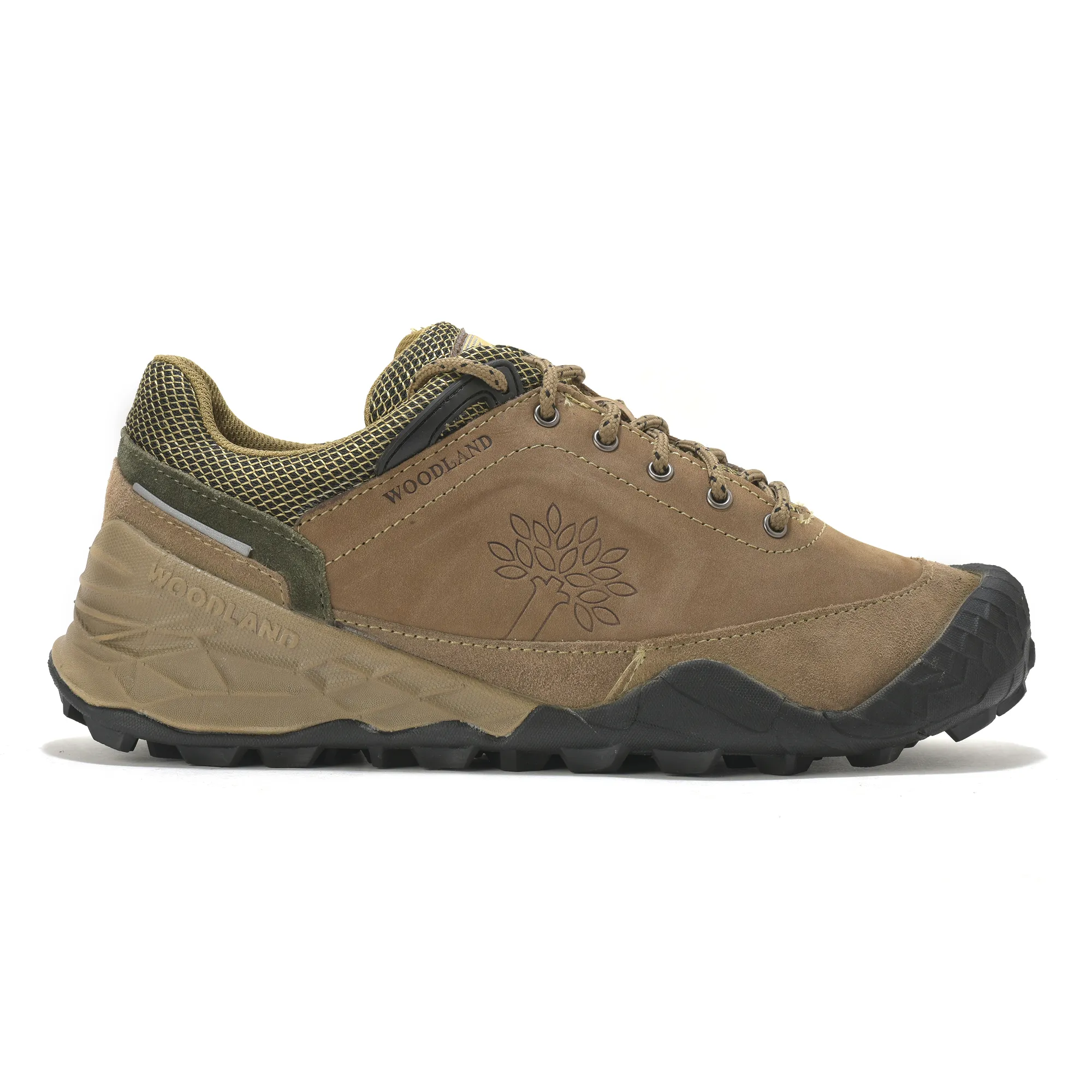 Woodland Dubai Khaki Suede LiteCraft Lace Casuals - Thumbnail 2