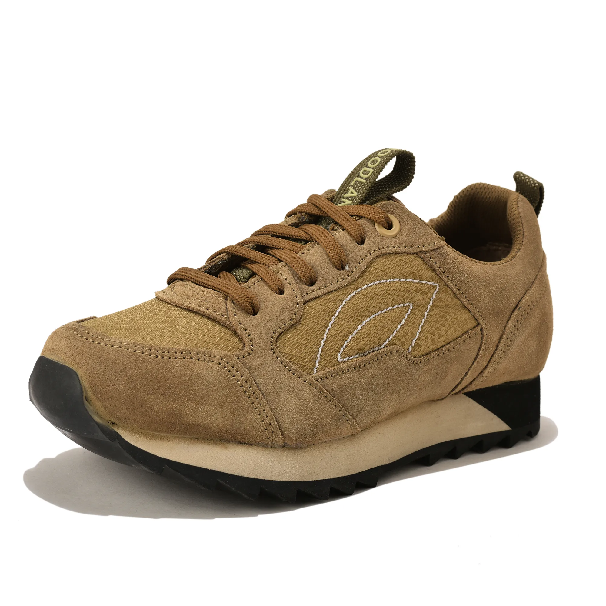 Men Camel Suede Lace-Up Casual Joggers - Thumbnail 11