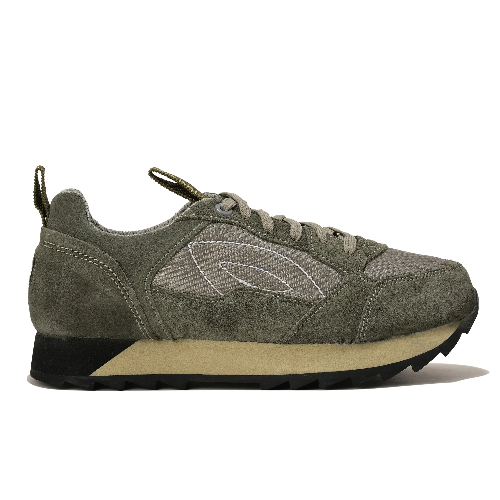 Men Grey Suede Lace-Up Casual Joggers - Thumbnail 2