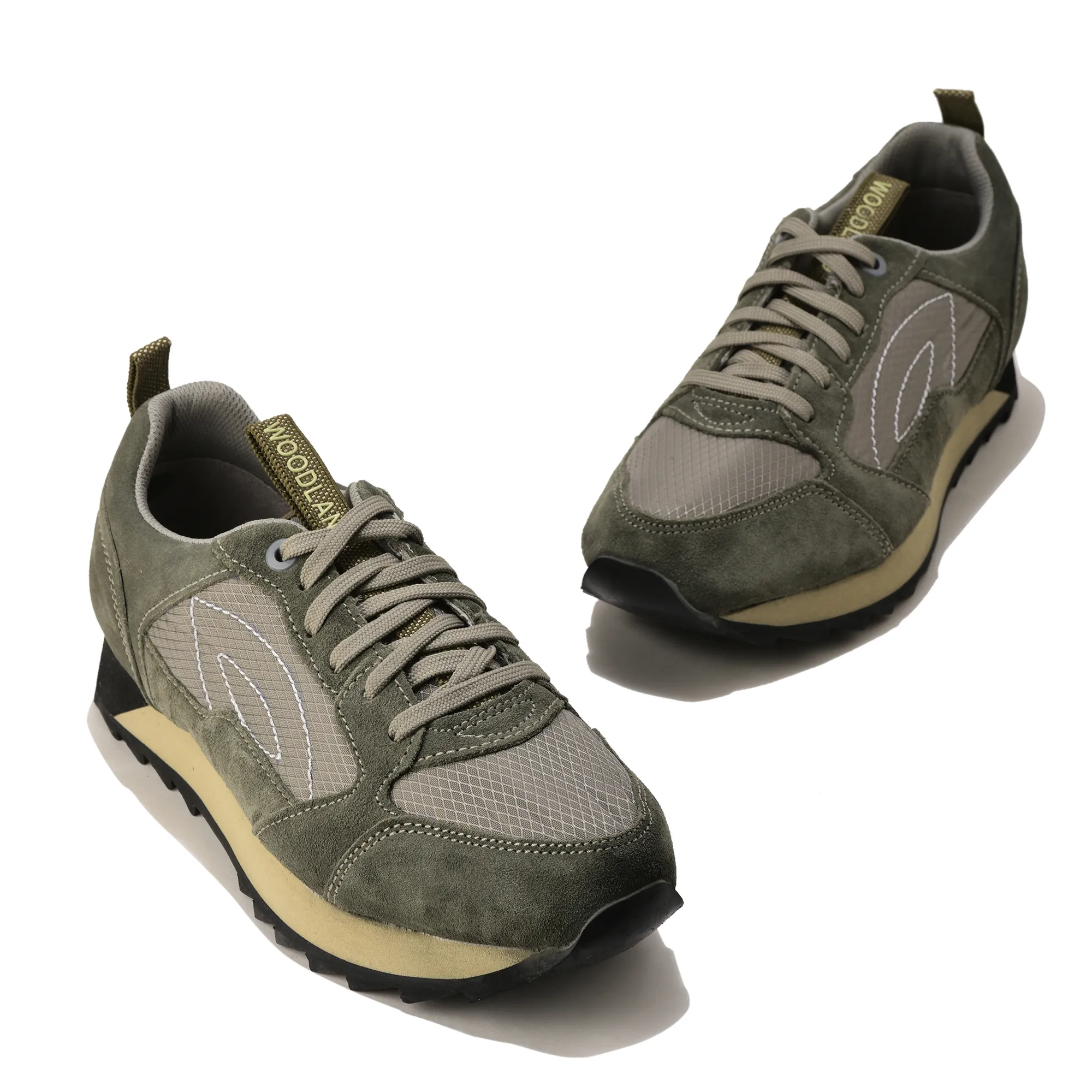 Men Grey Suede Lace-Up Casual Joggers - Thumbnail 4