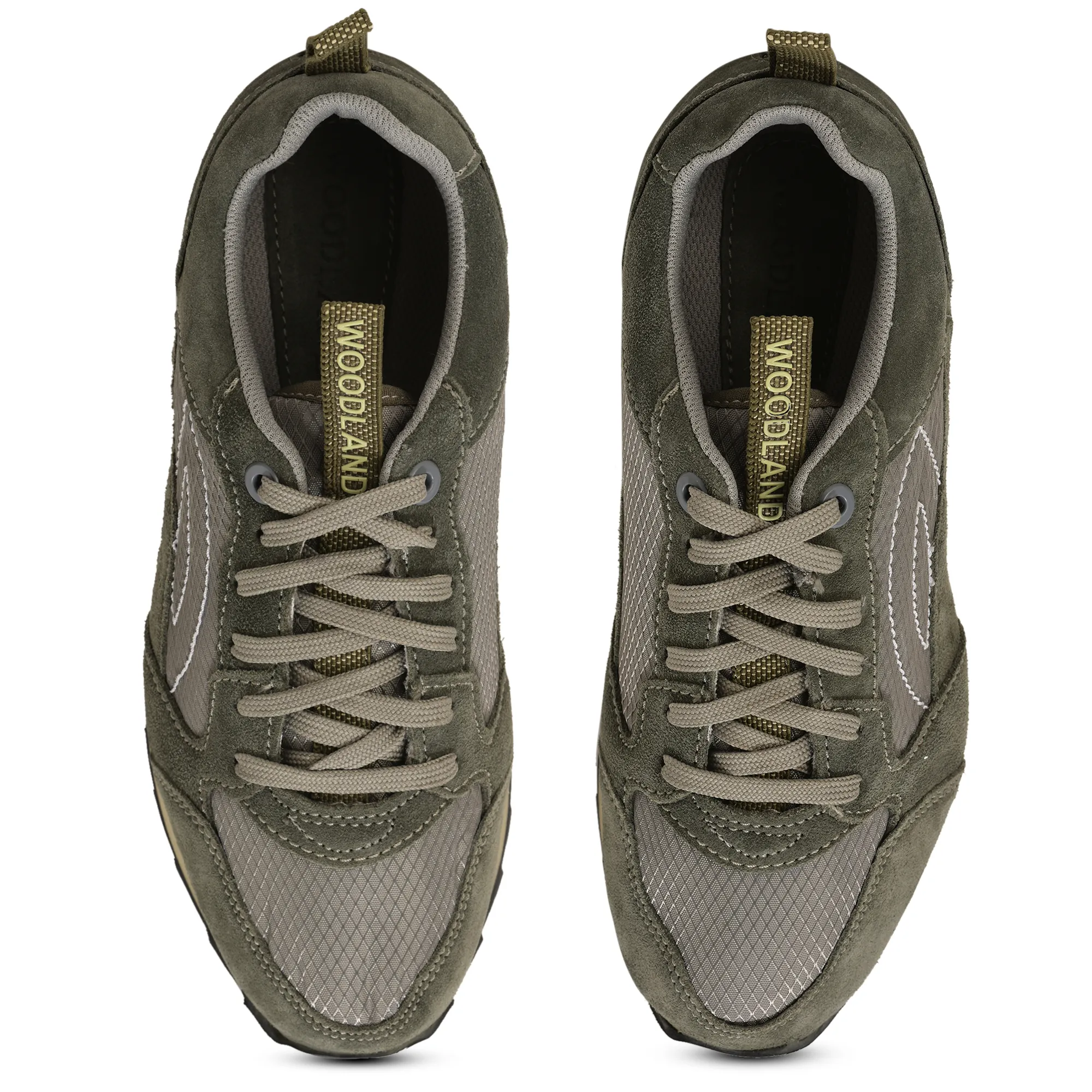 Men Grey Suede Lace-Up Casual Joggers - Thumbnail 5