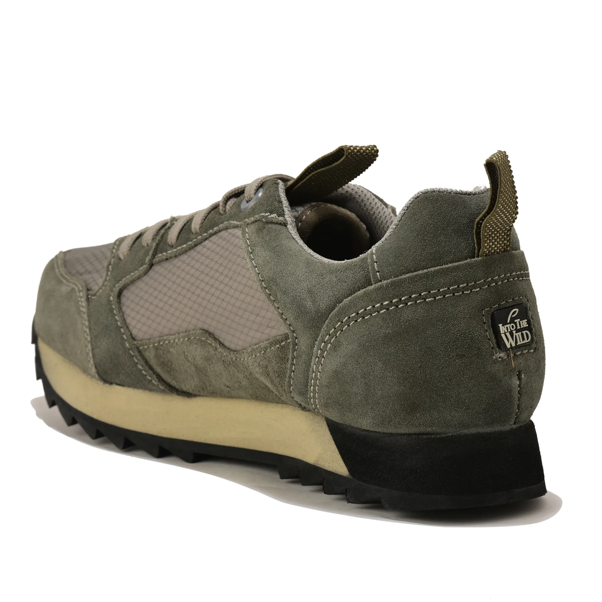 Men Grey Suede Lace-Up Casual Joggers - Thumbnail 7