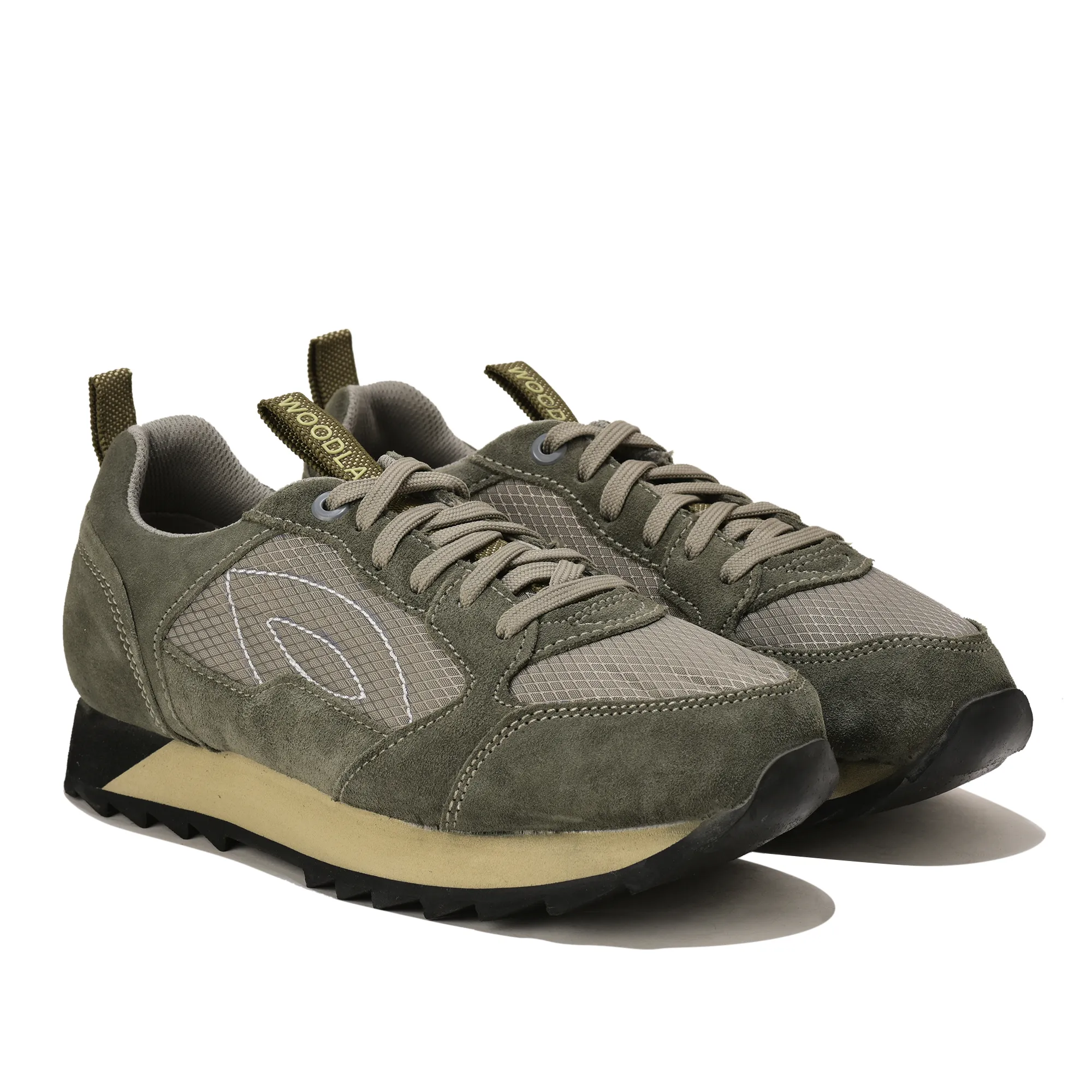 Men Grey Suede Lace-Up Casual Joggers - Thumbnail 8