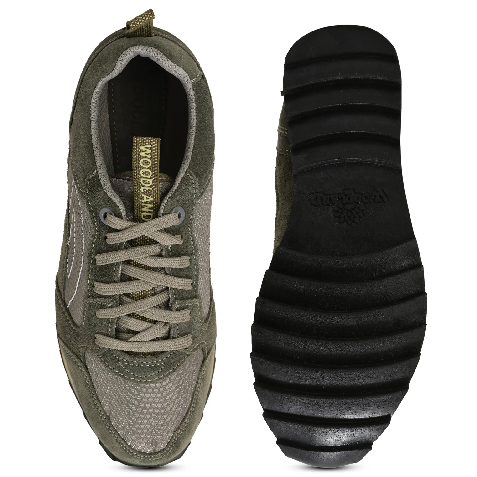 Men Grey Suede Lace-Up Casual Joggers - Thumbnail 9