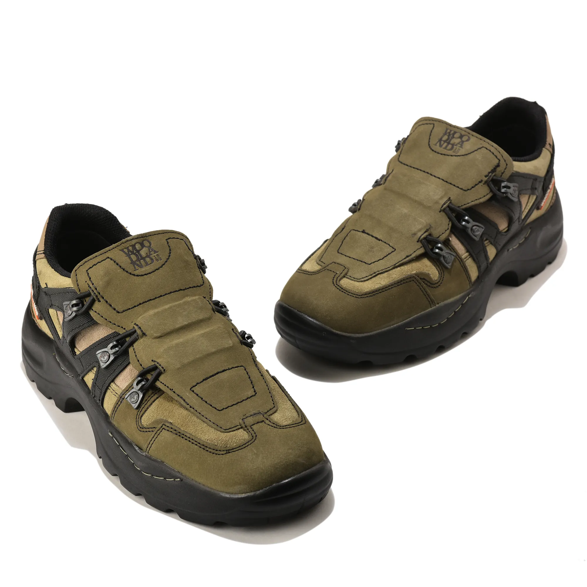 Woodland Men's Olive Green Snap Suede Casual Slip-Ons - Thumbnail 4