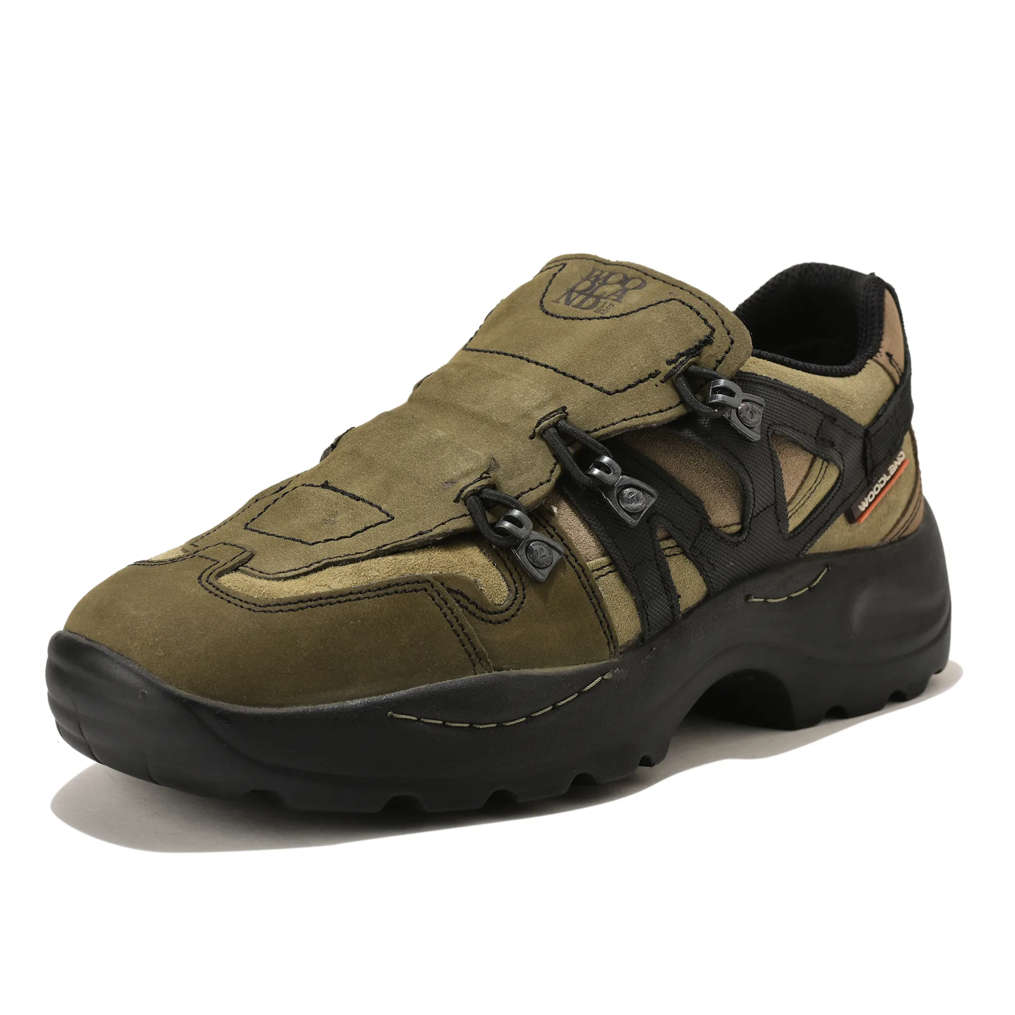 Woodland Men's Olive Green Snap Suede Casual Slip-Ons - Thumbnail 11