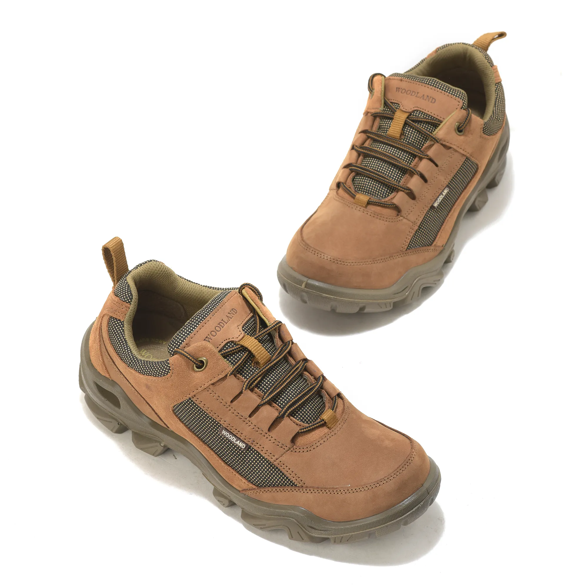 Woodland Cashew Brown Suede LineCut Lace Casuals - Thumbnail 4