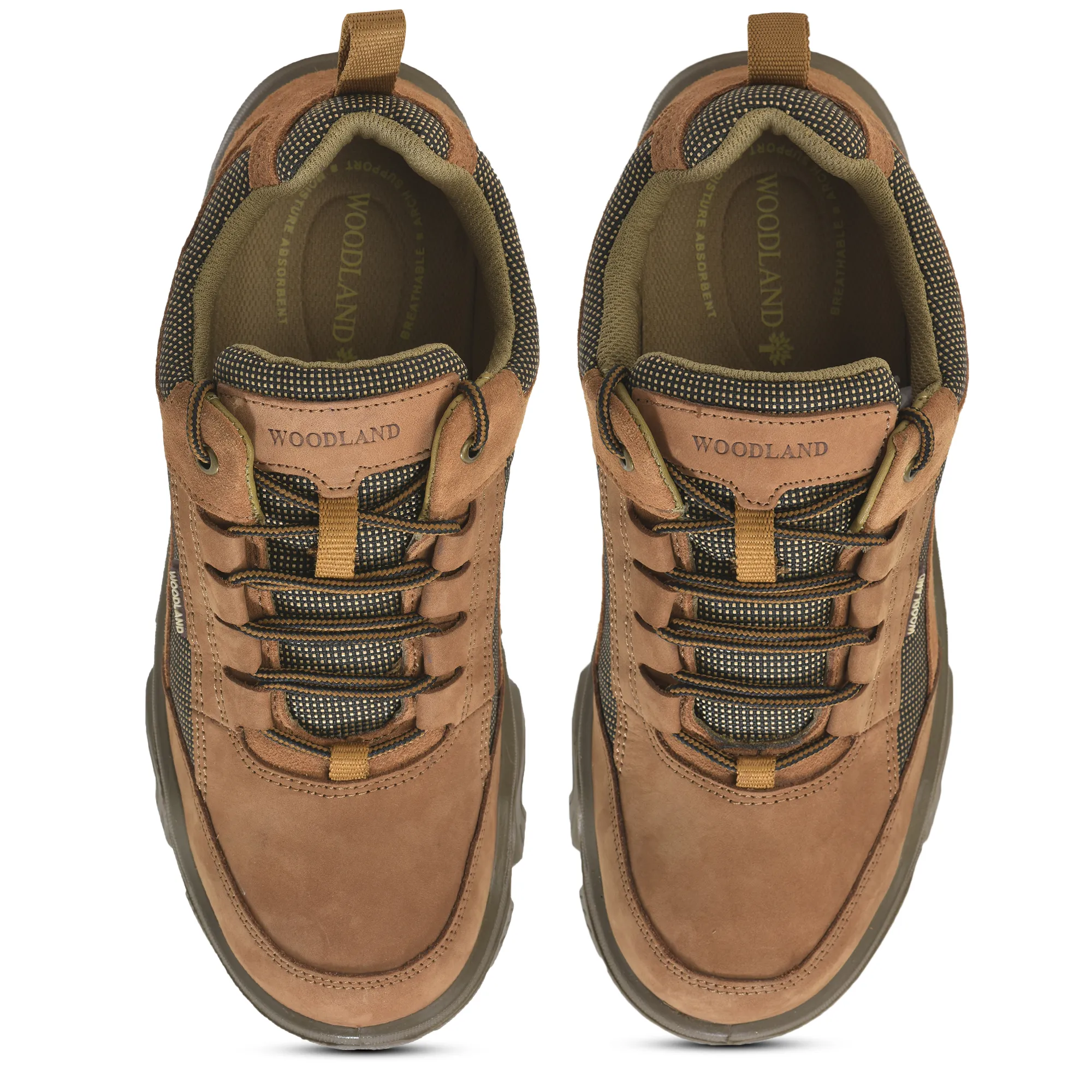 Woodland Cashew Brown Suede LineCut Lace Casuals - Thumbnail 5