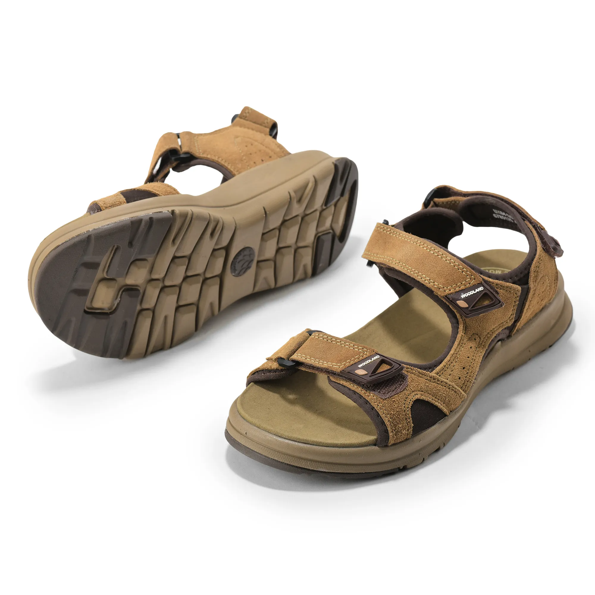 Suede Camel Sandals for Men - Thumbnail 4