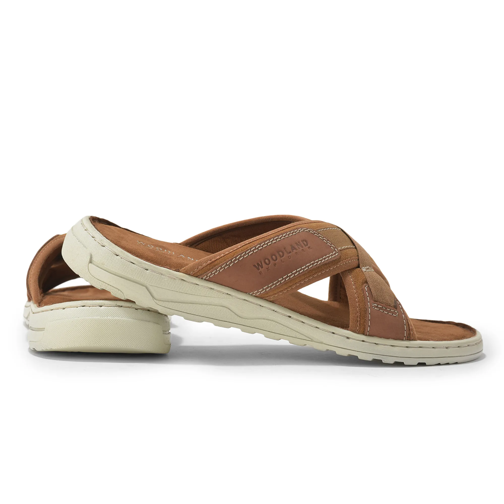 Suede Tan Slippers For Men - Thumbnail 10