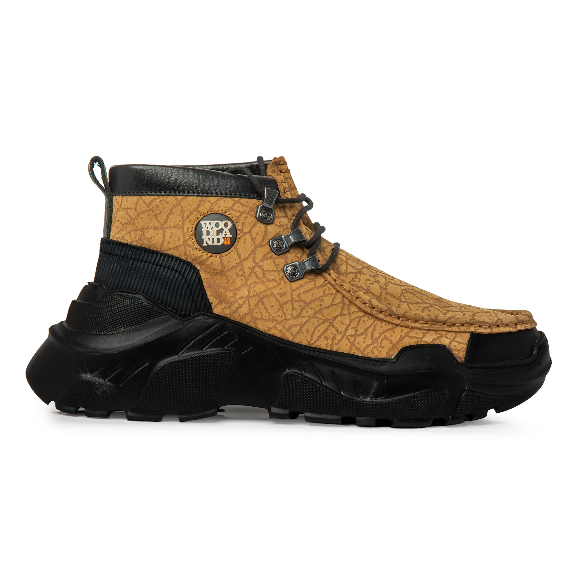 Woodland Men Camel Nubuck Lace-Up Casual Shoes - Thumbnail 2
