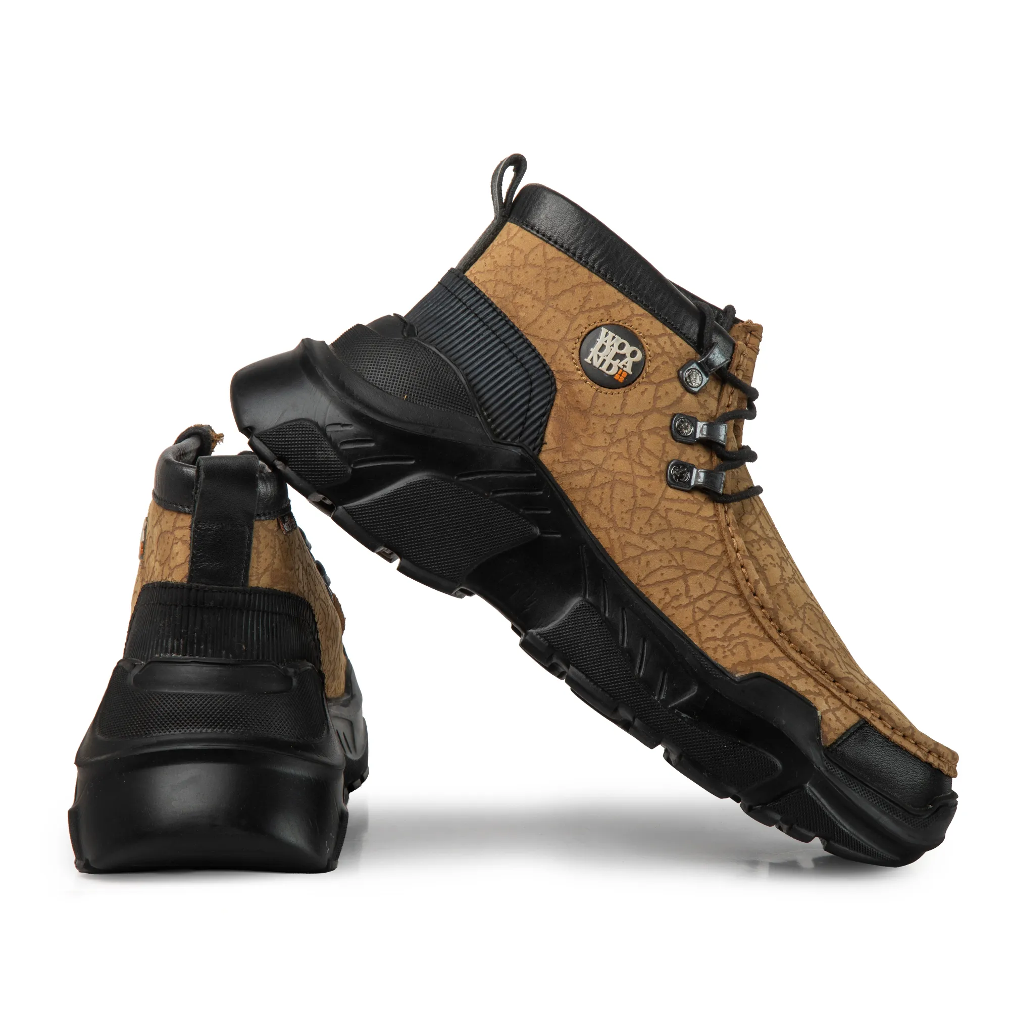 Woodland Men Camel Nubuck Lace-Up Casual Shoes - Thumbnail 11