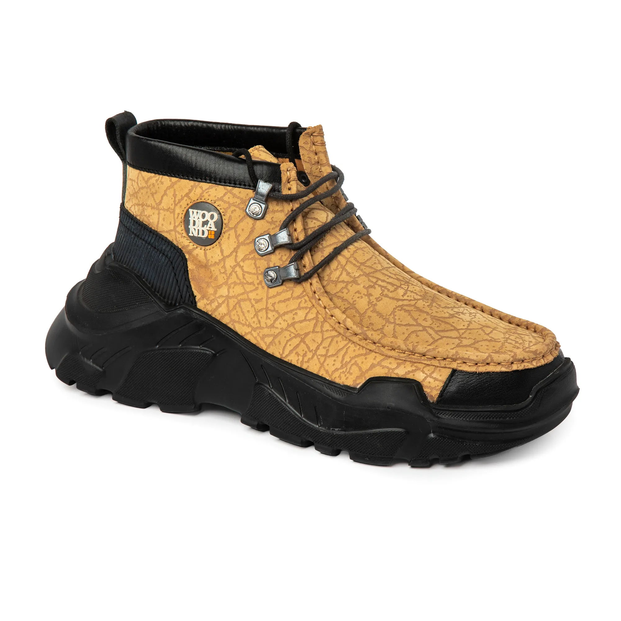 Woodland Men Camel Nubuck Lace-Up Casual Shoes - Thumbnail 13