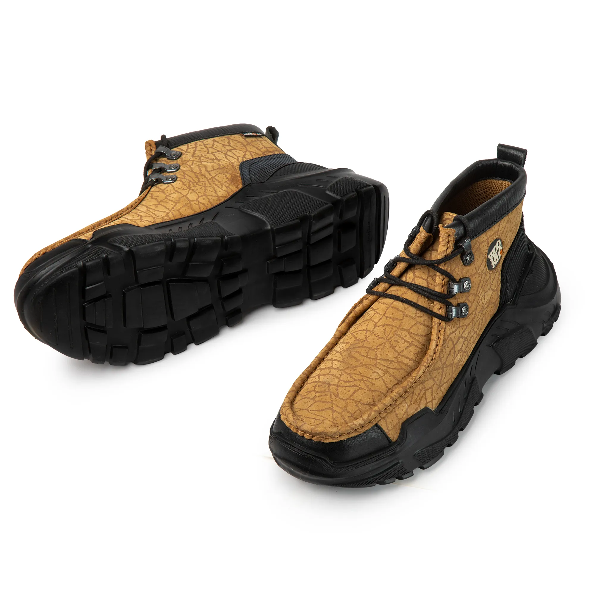 Woodland Men Camel Nubuck Lace-Up Casual Shoes - Thumbnail 7