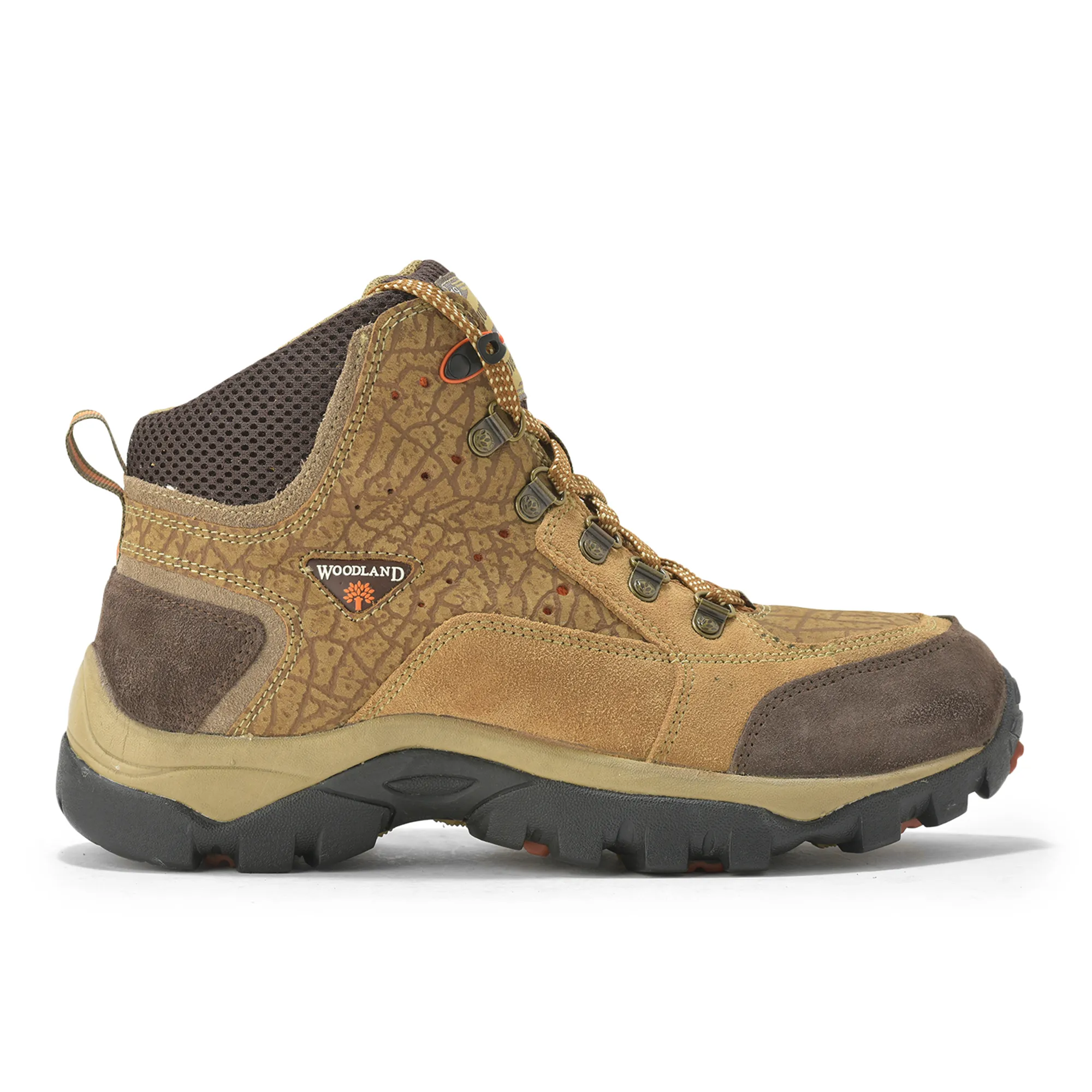 Woodland Camel Textured Boots For Men - Thumbnail 2