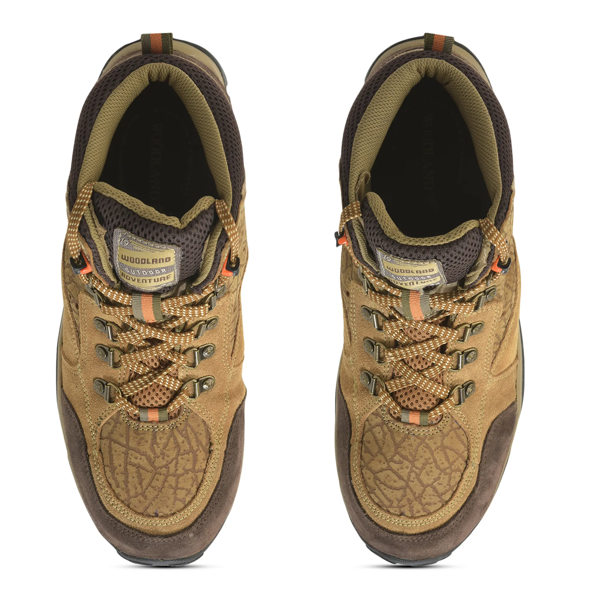 Woodland Camel Textured Boots For Men - Thumbnail 4