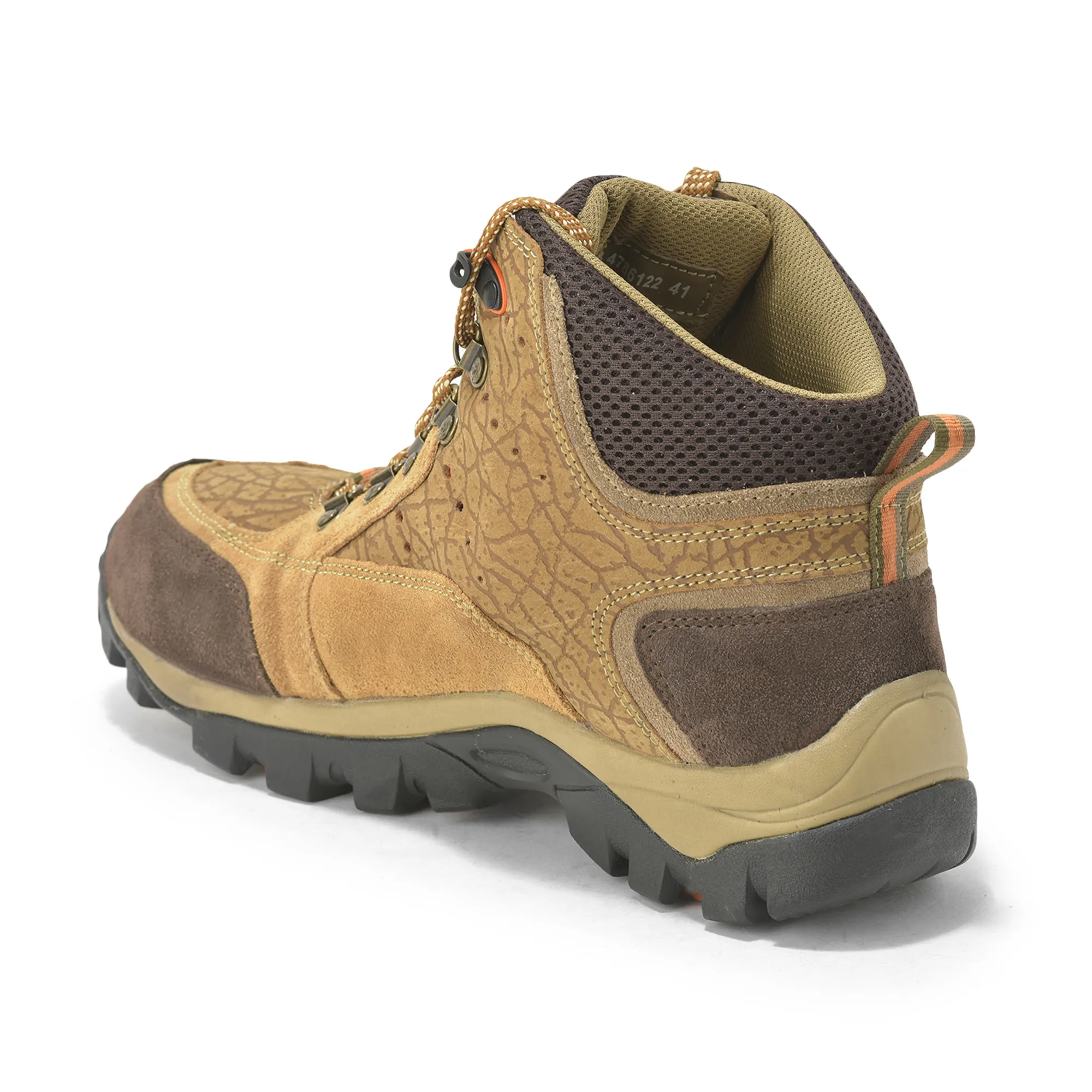 Woodland Camel Textured Boots For Men - Thumbnail 6