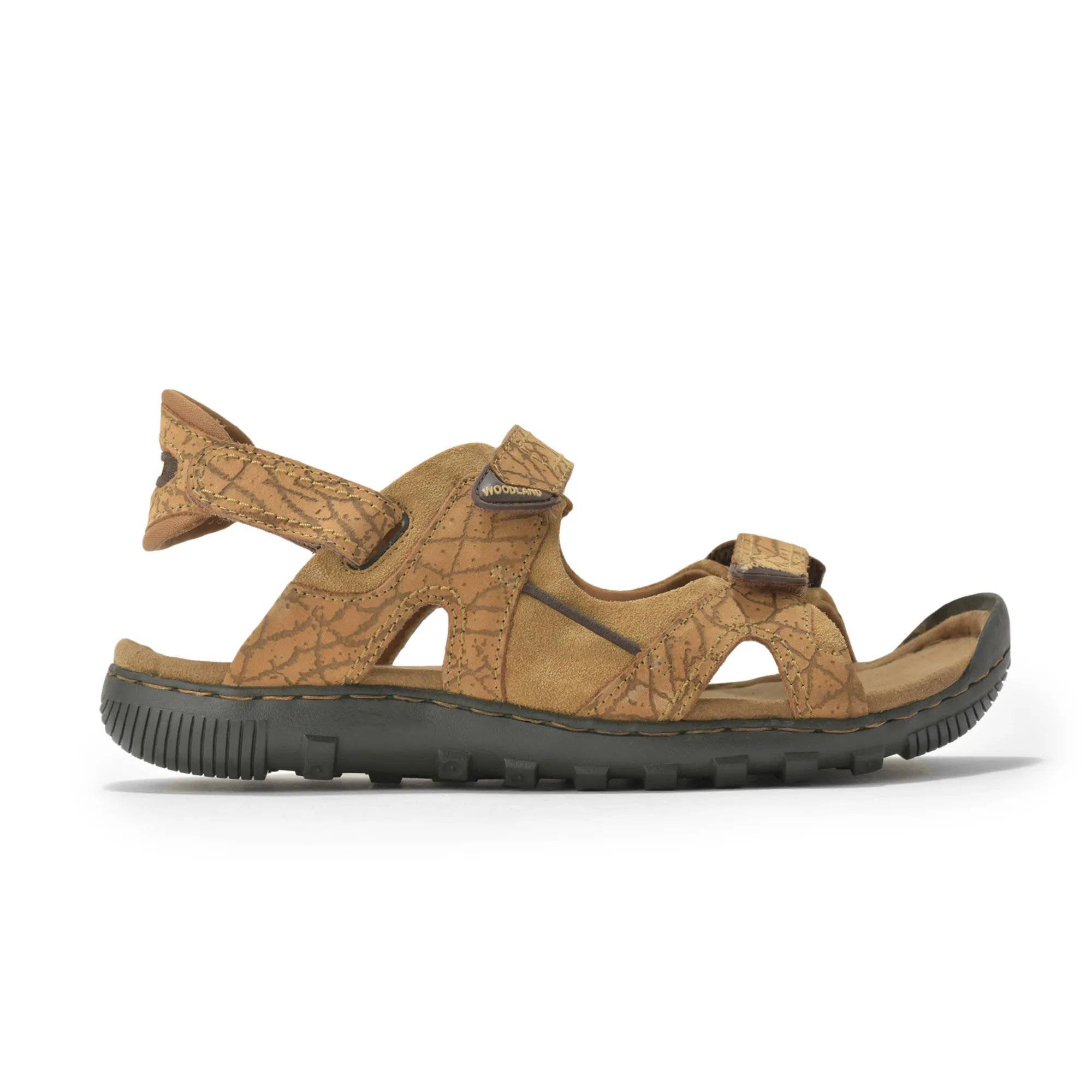 Woodland Camel Velcro Mens Sandals - Thumbnail 2