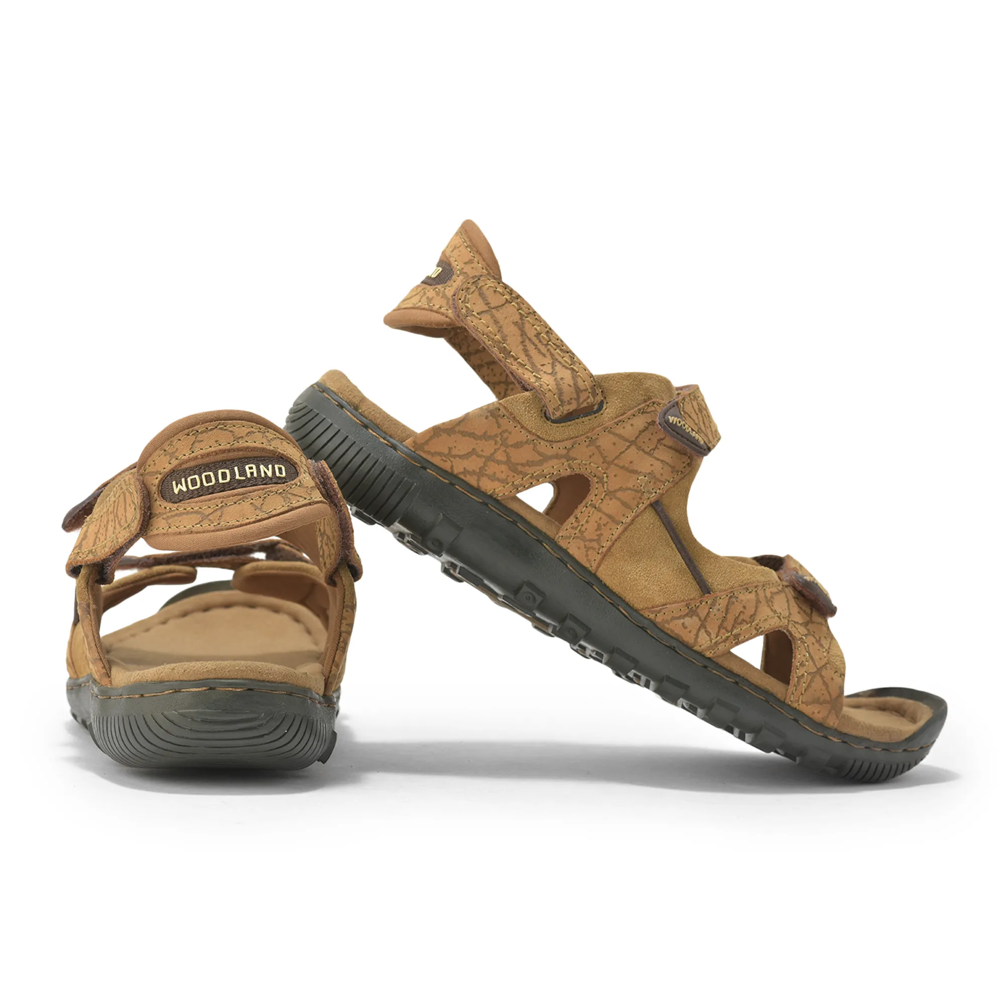 Woodland Camel Velcro Mens Sandals - Thumbnail 10