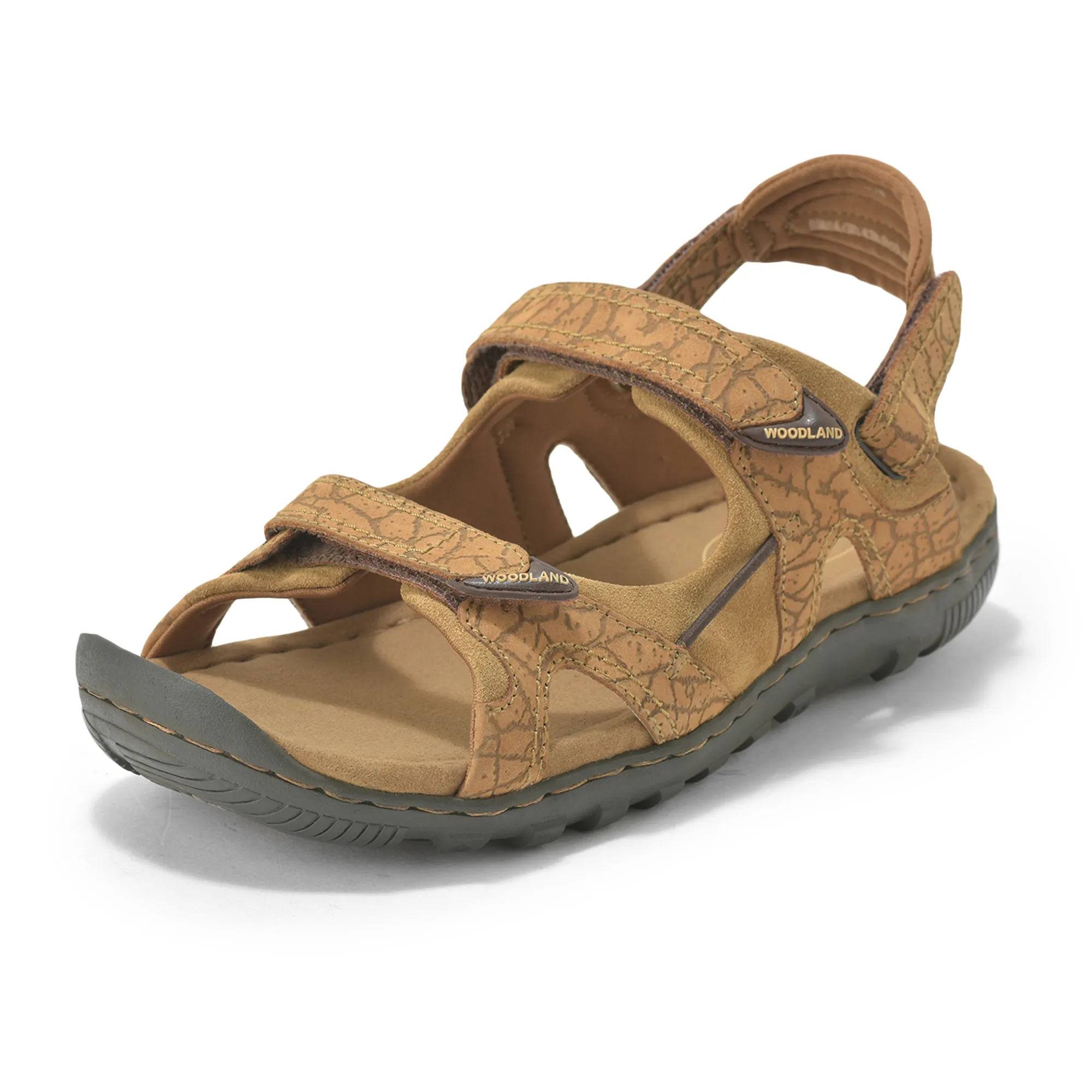 Woodland Camel Velcro Mens Sandals - Thumbnail 11