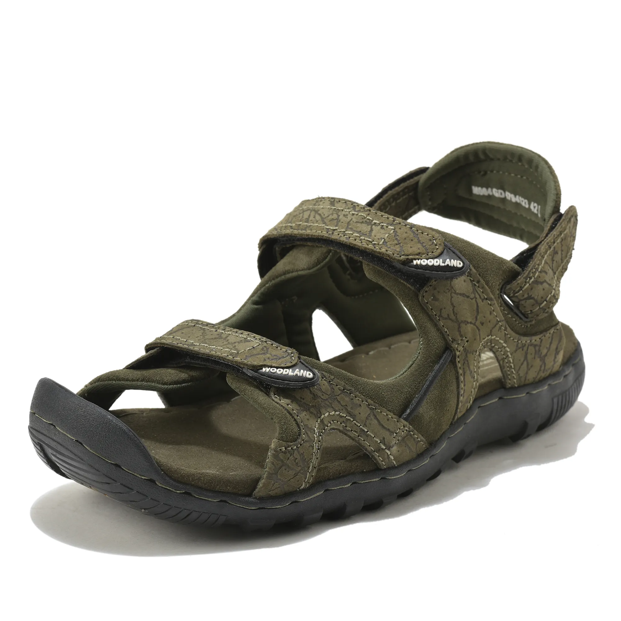 Woodland Olive Green Velcro Mens Sandals - Thumbnail 11