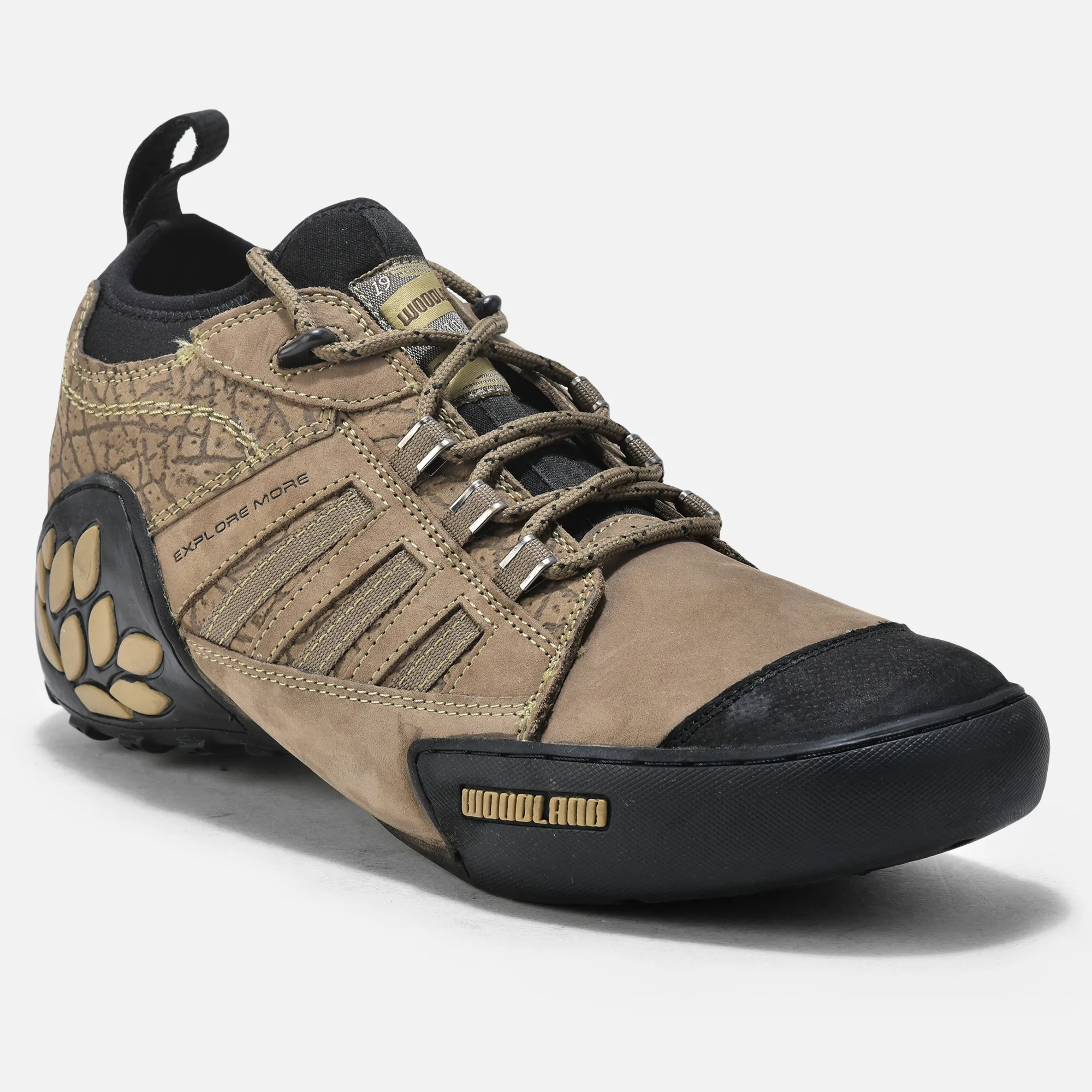 Woodland Dubai Khaki Lace Up Shoes For Men - Thumbnail 7