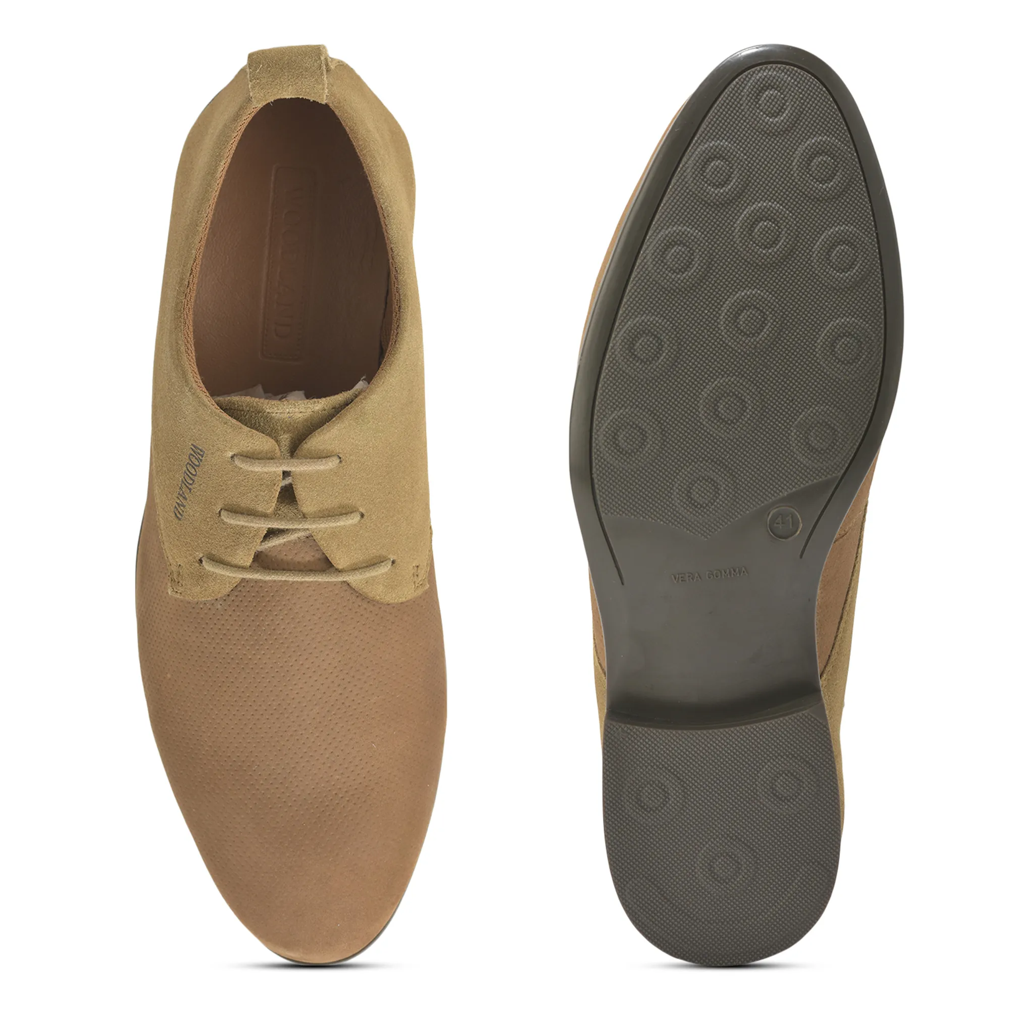 Woodland Men’s Dubai Khaki Refined Comfort Leather Shoes - Thumbnail 9