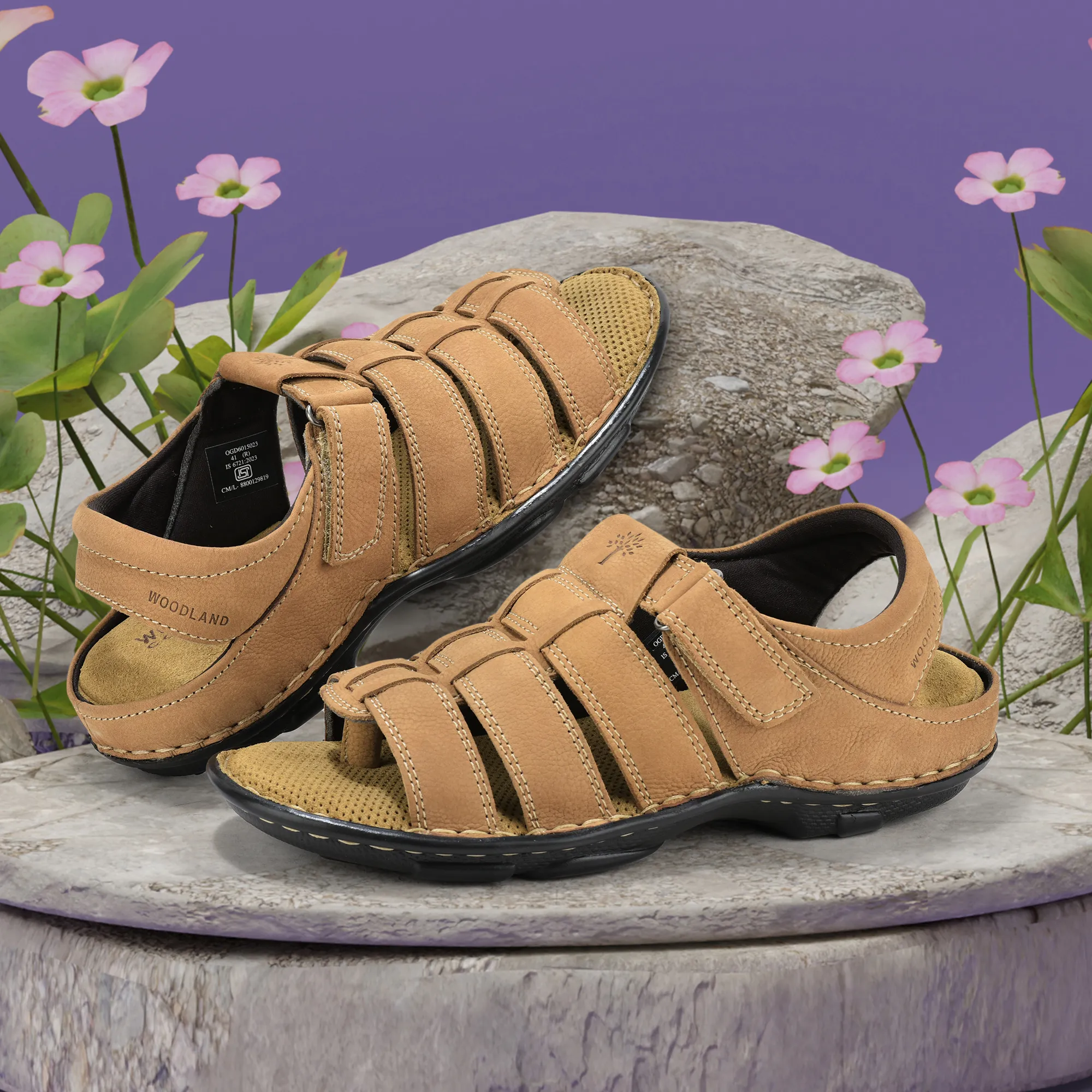 Woodland Camel Men Sandals - Thumbnail 9