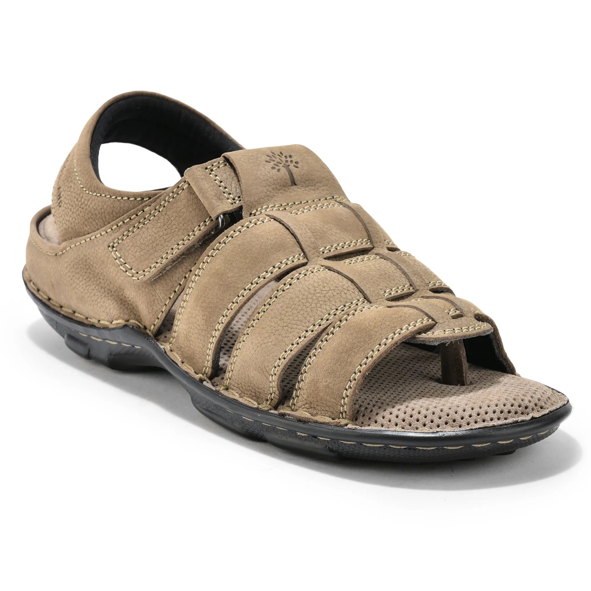 Woodland Dark Khaki Men Sandals - Thumbnail 3