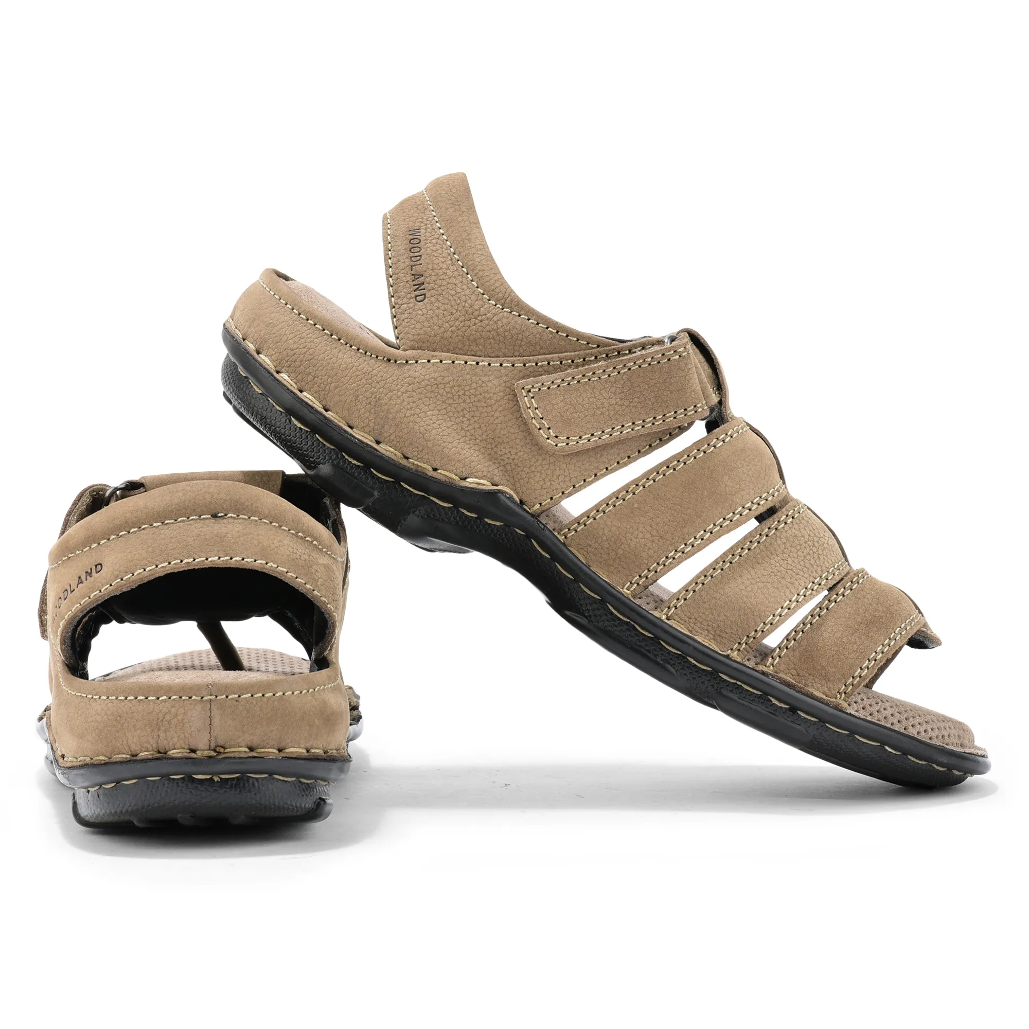 Woodland Dark Khaki Men Sandals - Thumbnail 10