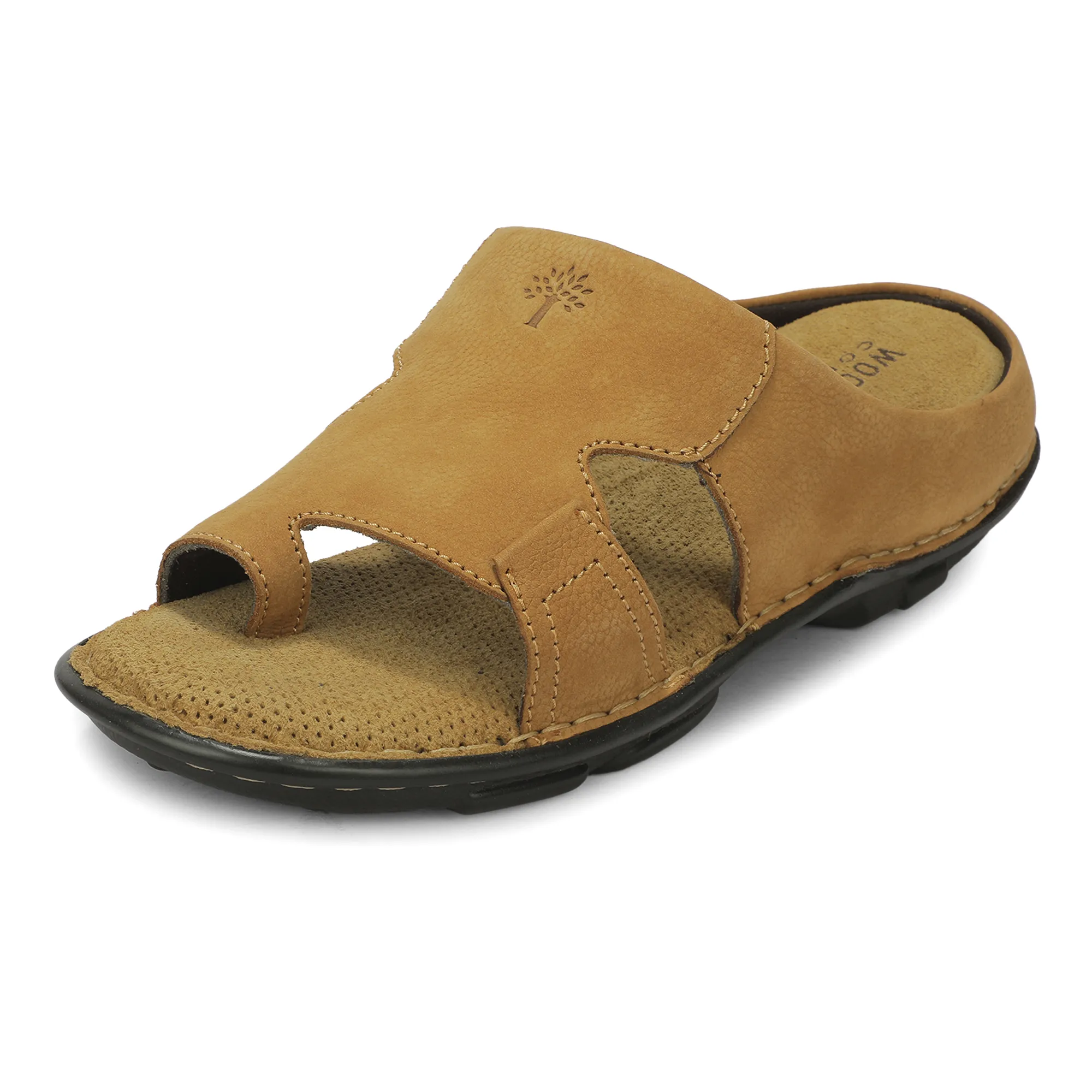 Men Camel Nubuk Print Casual Slippers 12