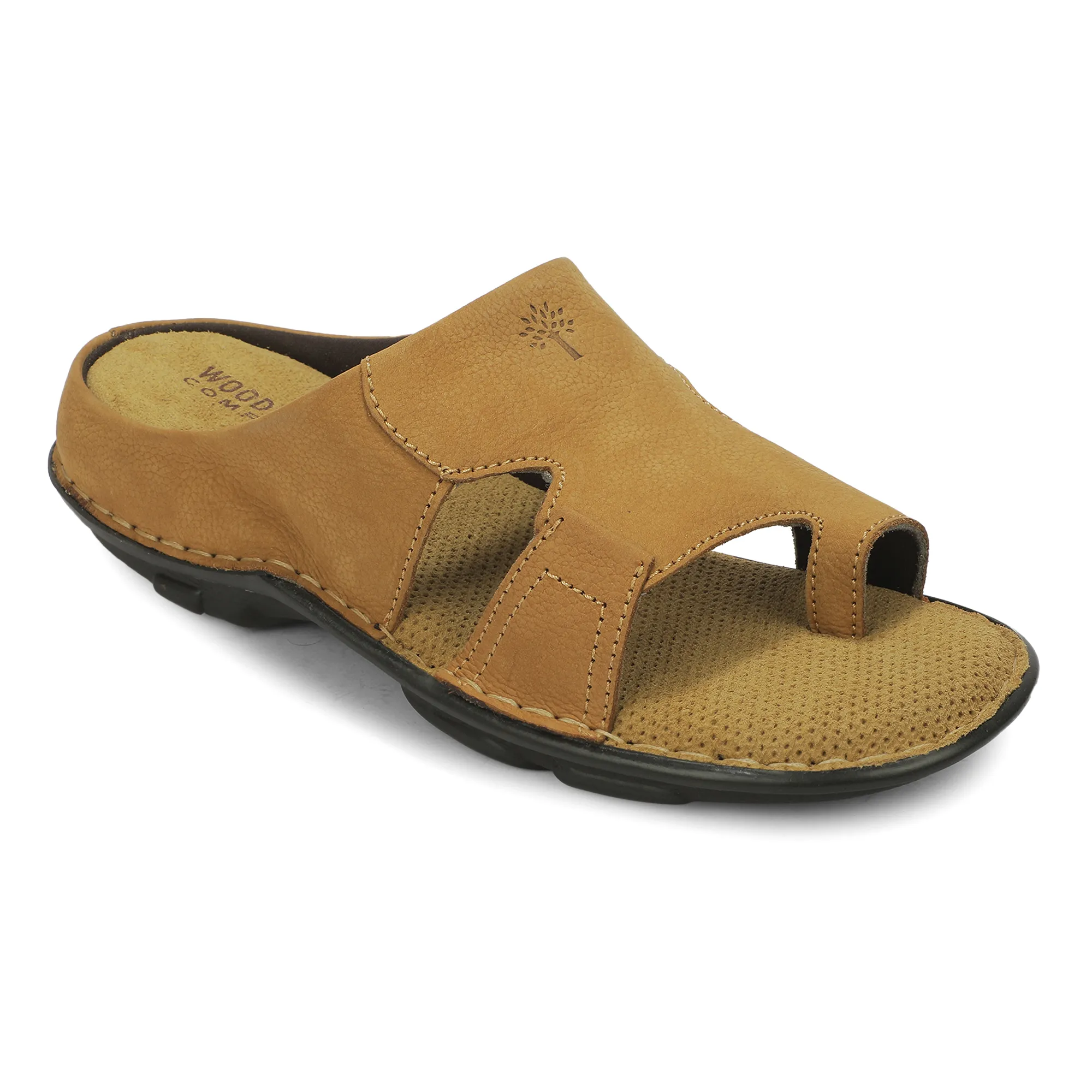 Men Camel Nubuk Print Casual Slippers 13