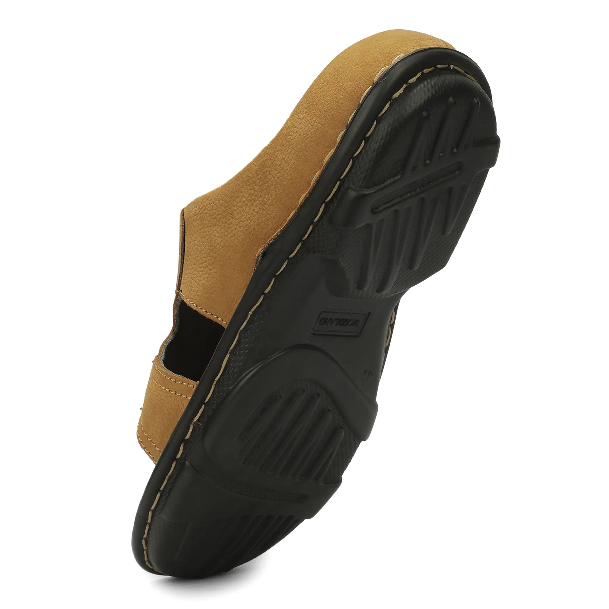 Men Camel Nubuk Print Casual Slippers 14