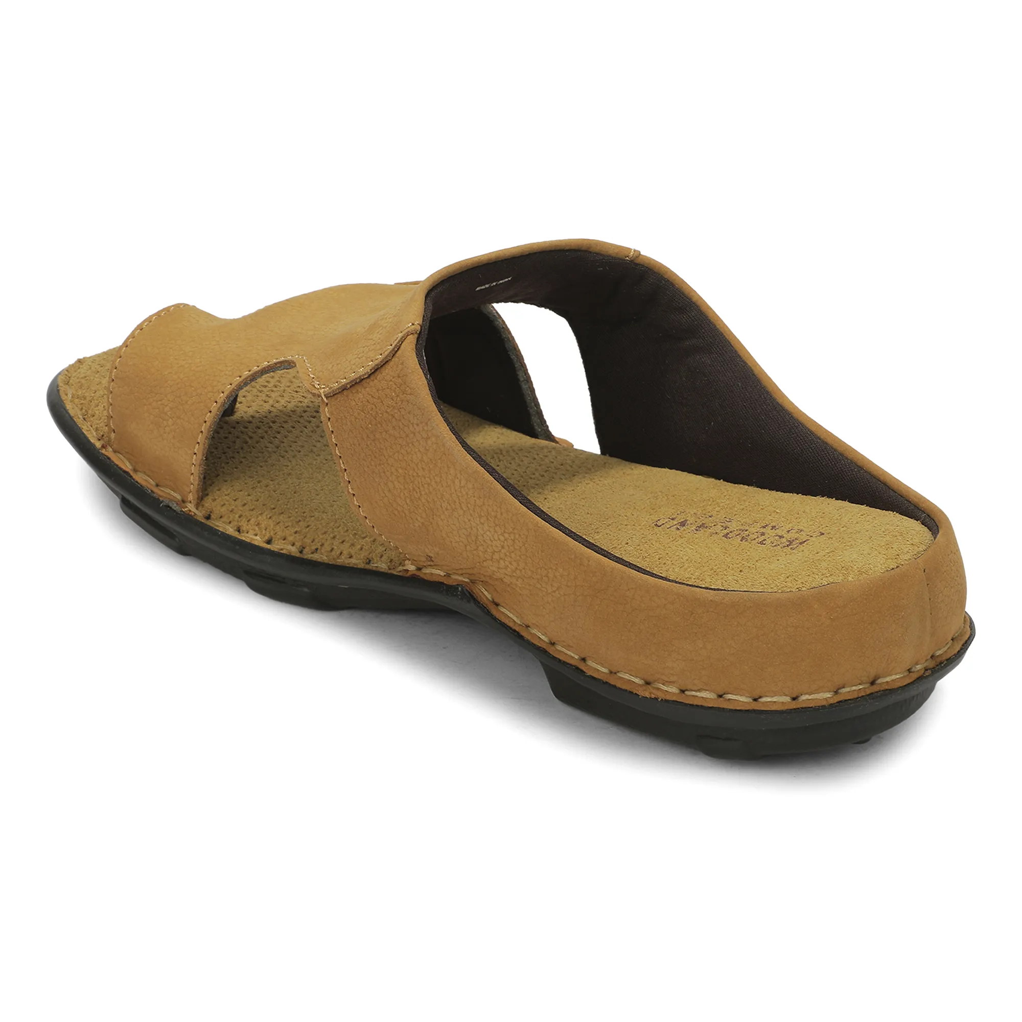 Men Camel Nubuk Print Casual Slippers 8