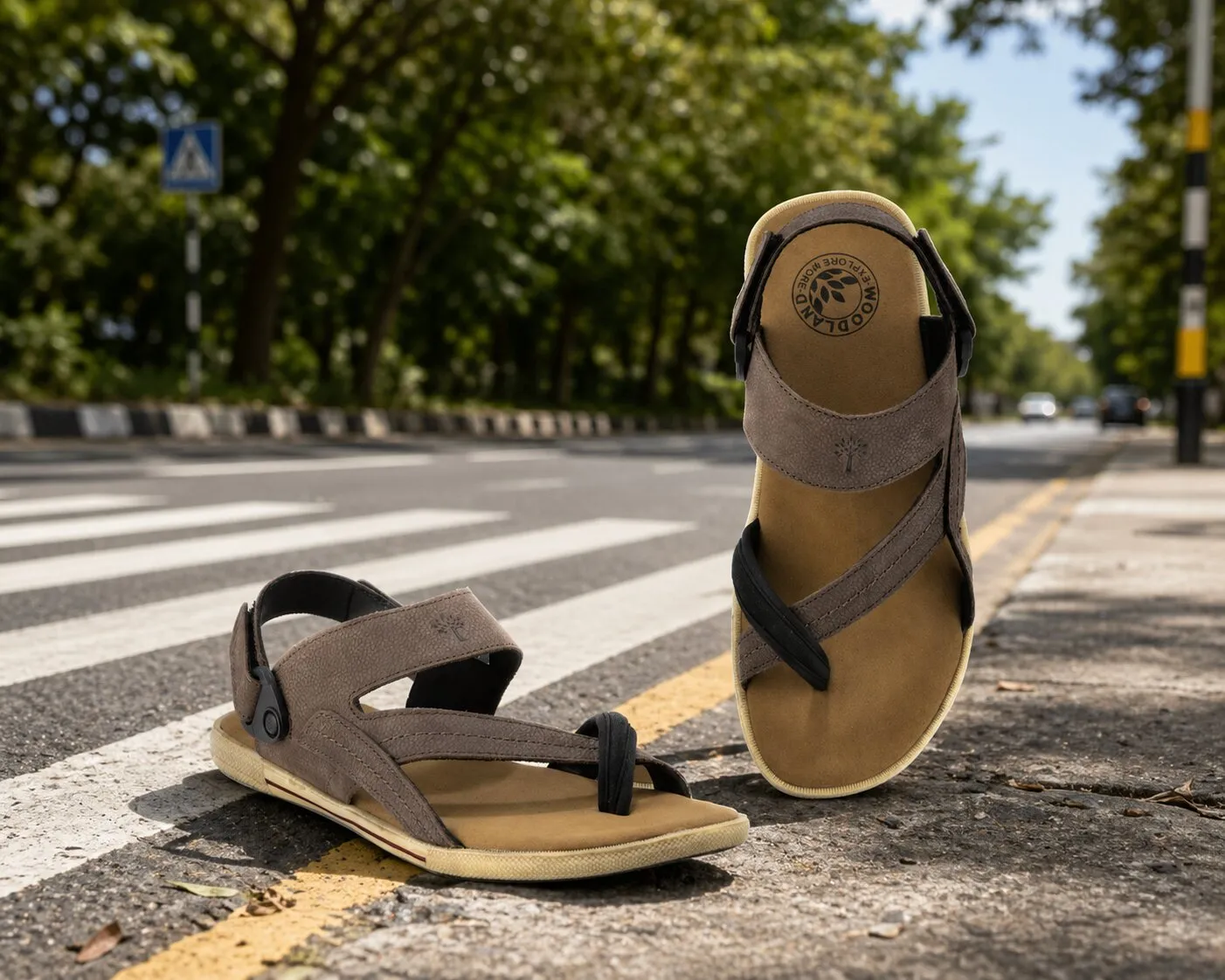 woodland-men-brown-nubuk-print-comfort-sandal