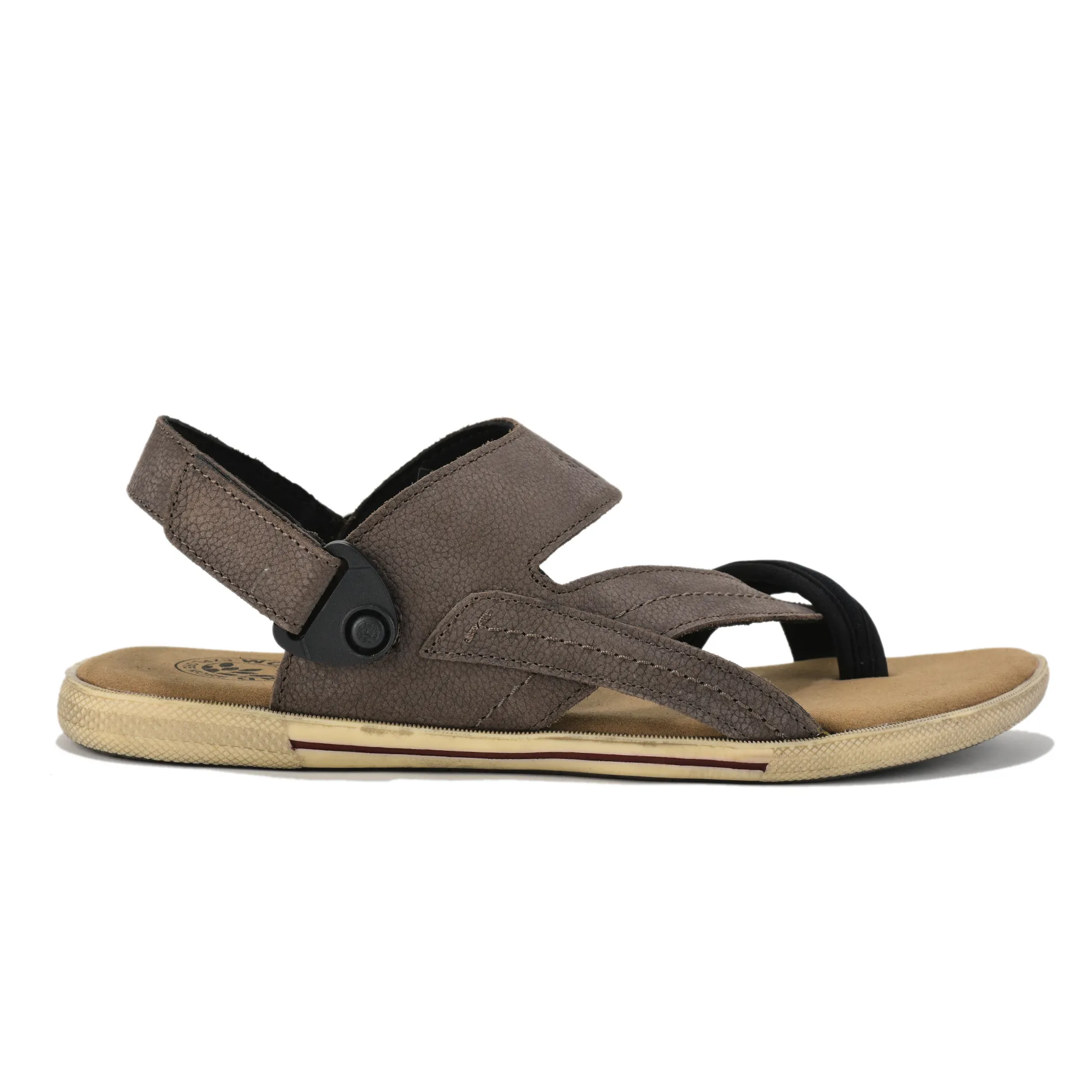 Woodland Men Brown Nubuk Print Comfort Sandal - Thumbnail 2