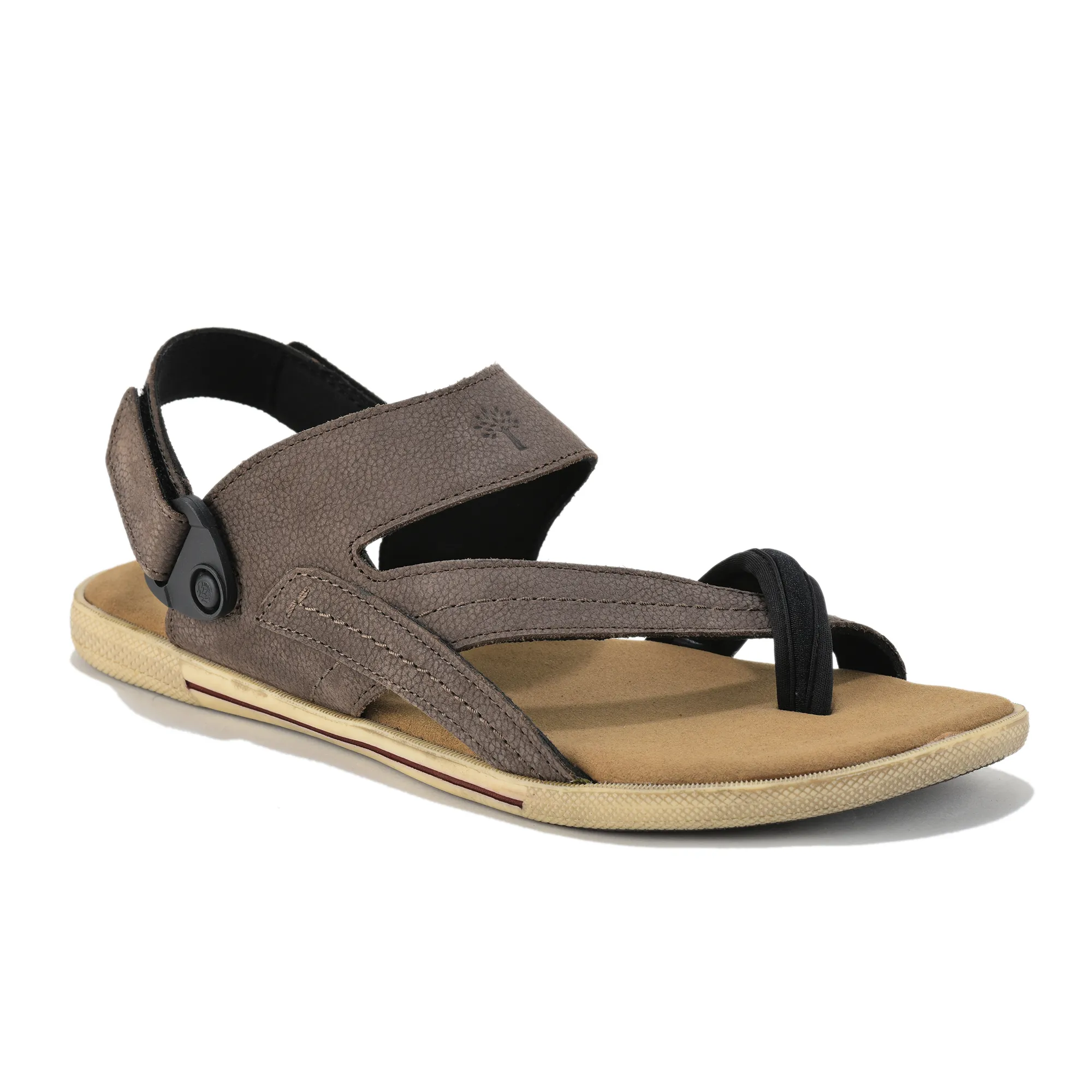Woodland Men Brown Nubuk Print Comfort Sandal - Thumbnail 3