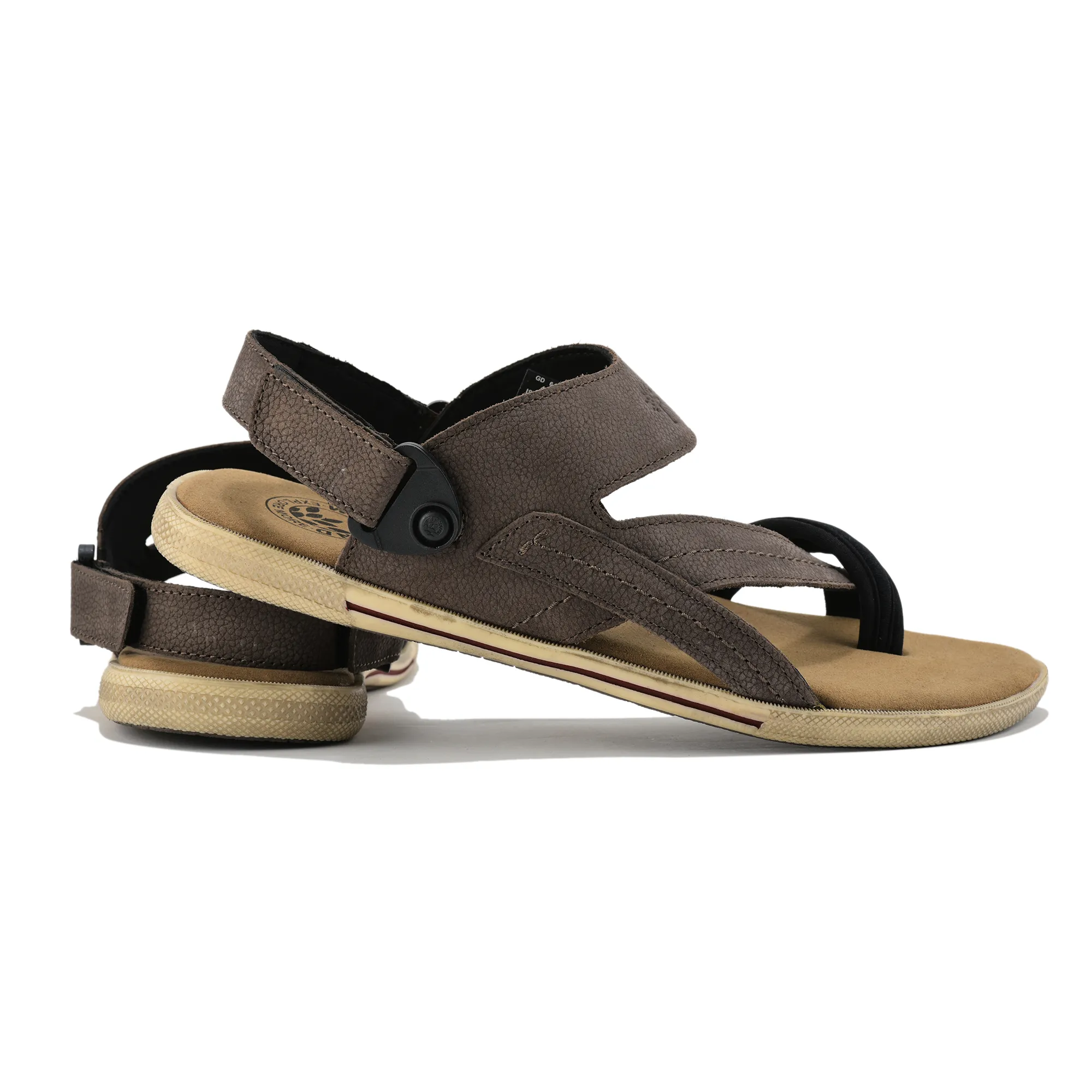 Woodland Men Brown Nubuk Print Comfort Sandal - Thumbnail 10