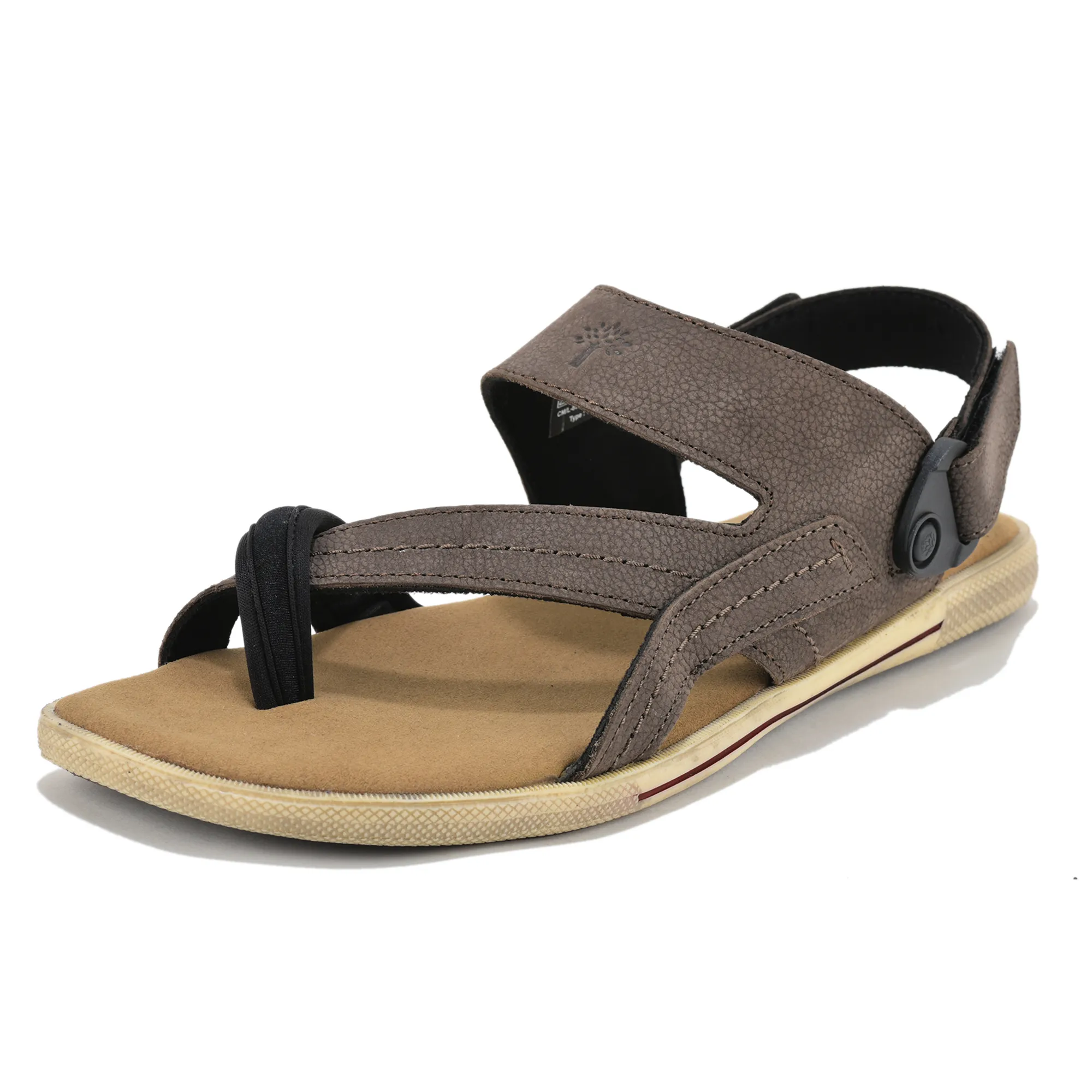 Woodland Men Brown Nubuk Print Comfort Sandal - Thumbnail 11