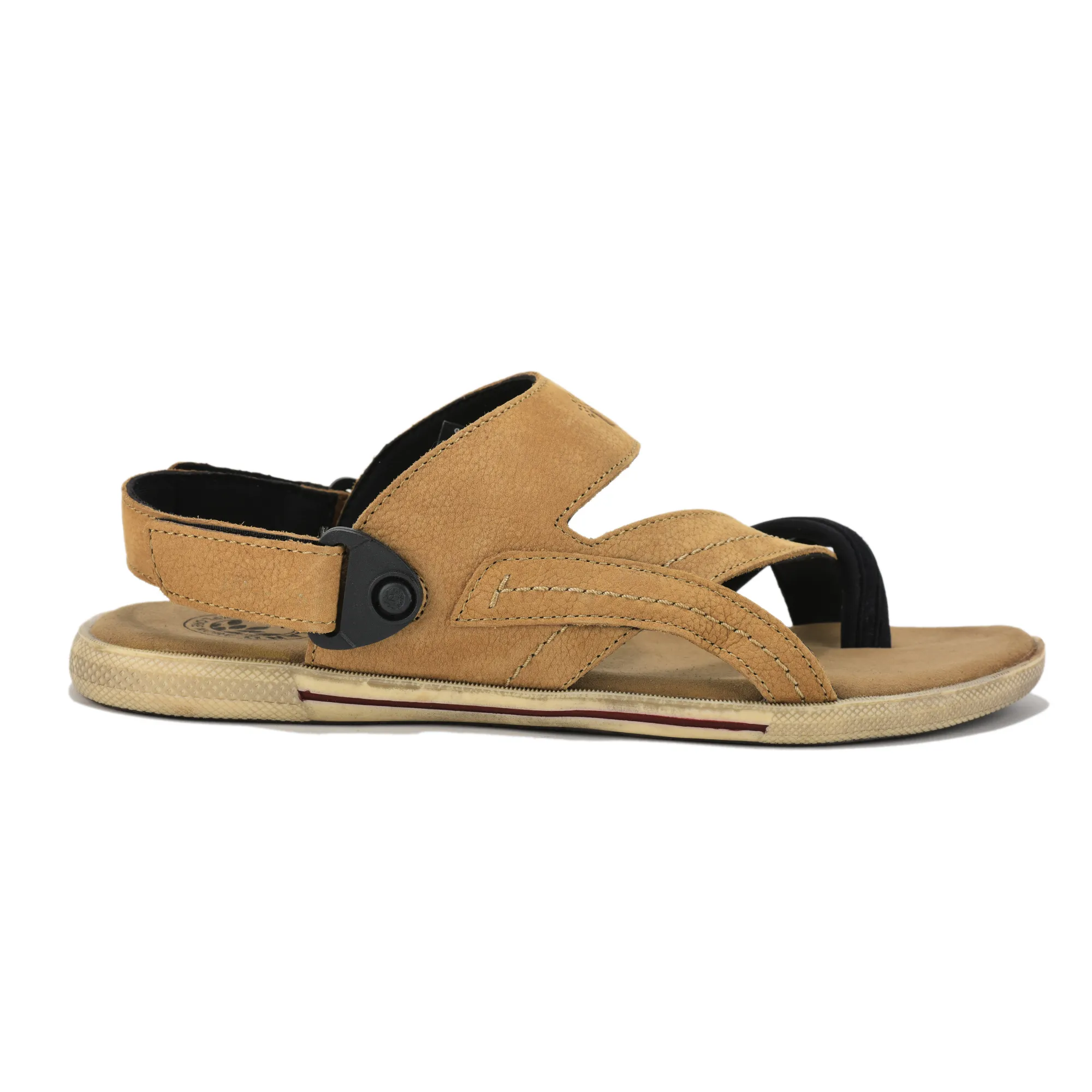 Woodland Men Camel Nubuk Print Comfort Sandal - Thumbnail 2