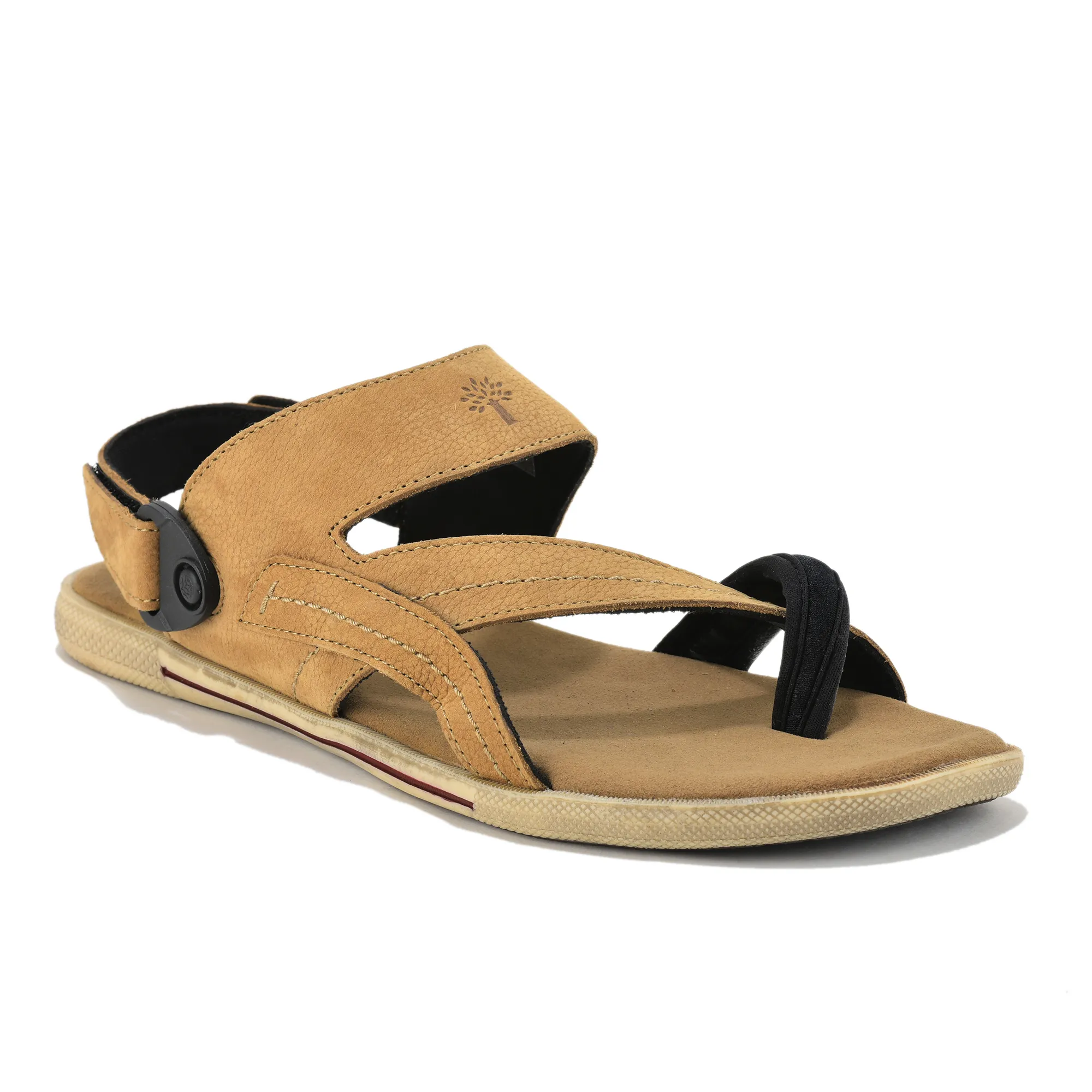 Woodland Men Camel Nubuk Print Comfort Sandal - Thumbnail 3