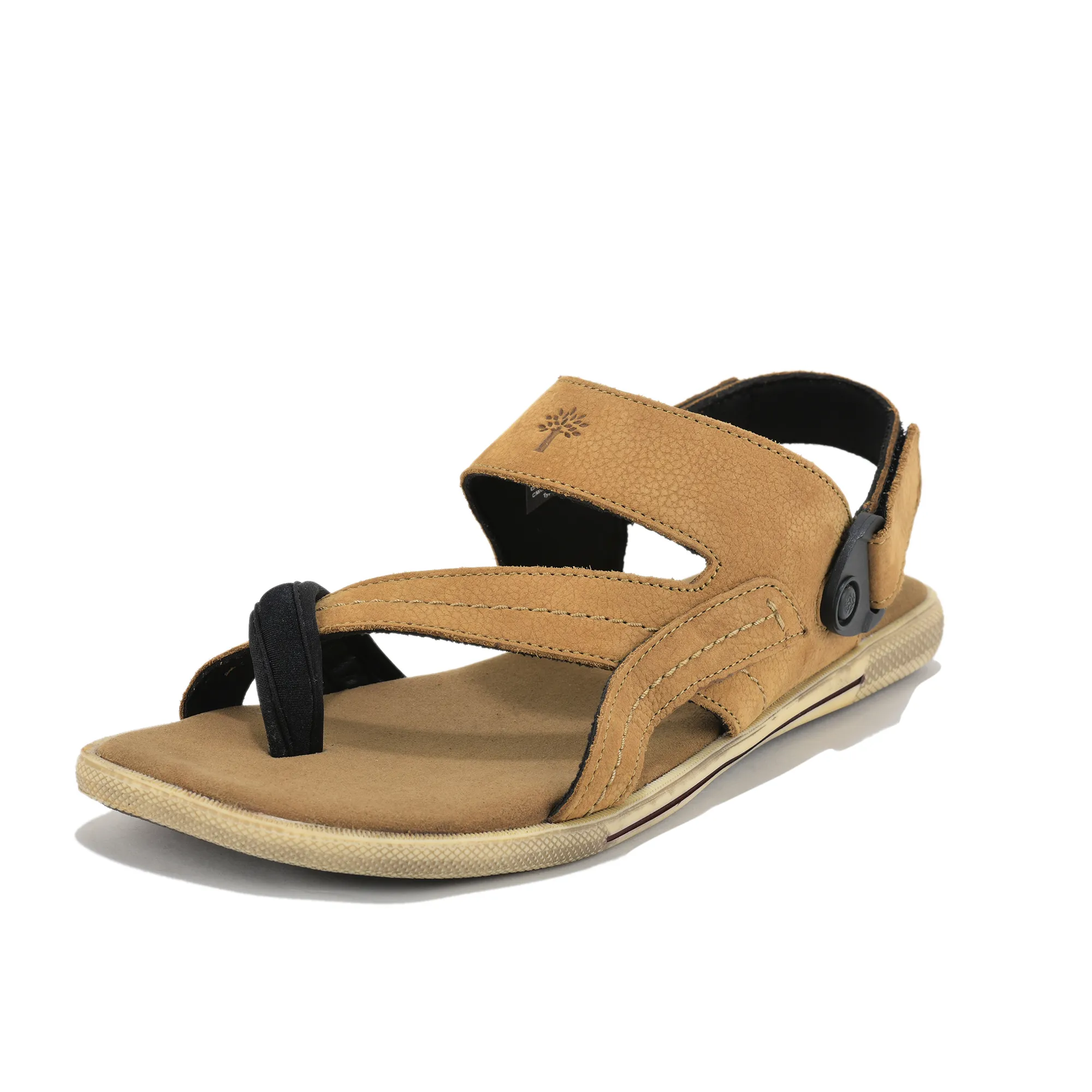 Woodland Men Camel Nubuk Print Comfort Sandal - Thumbnail 11
