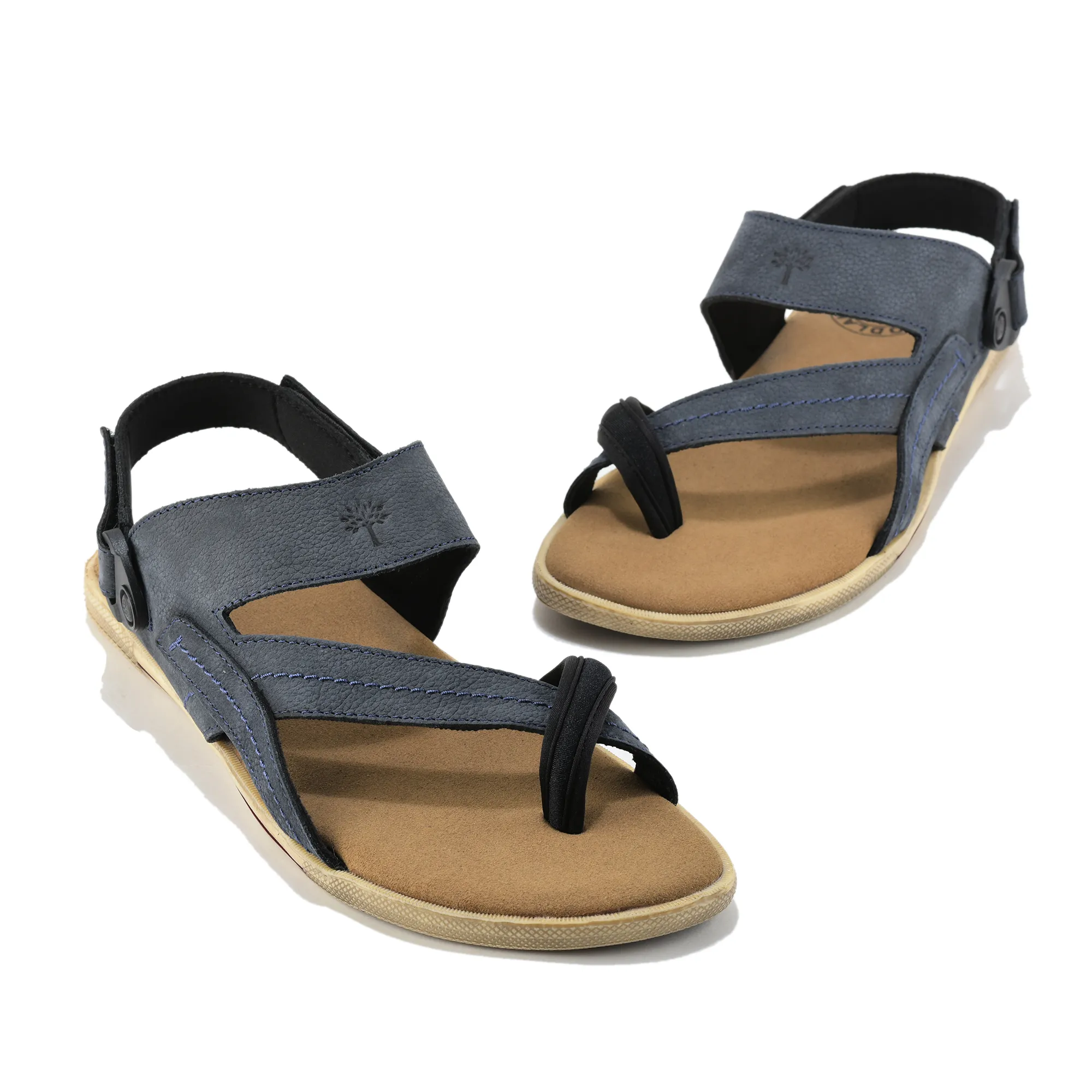 Woodland Men Denim Nubuk Print Comfort Sandal - Thumbnail 4