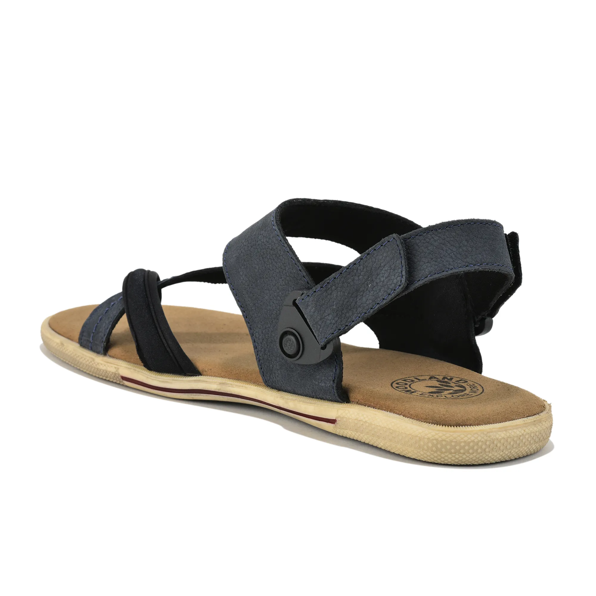 Woodland Men Denim Nubuk Print Comfort Sandal - Thumbnail 7
