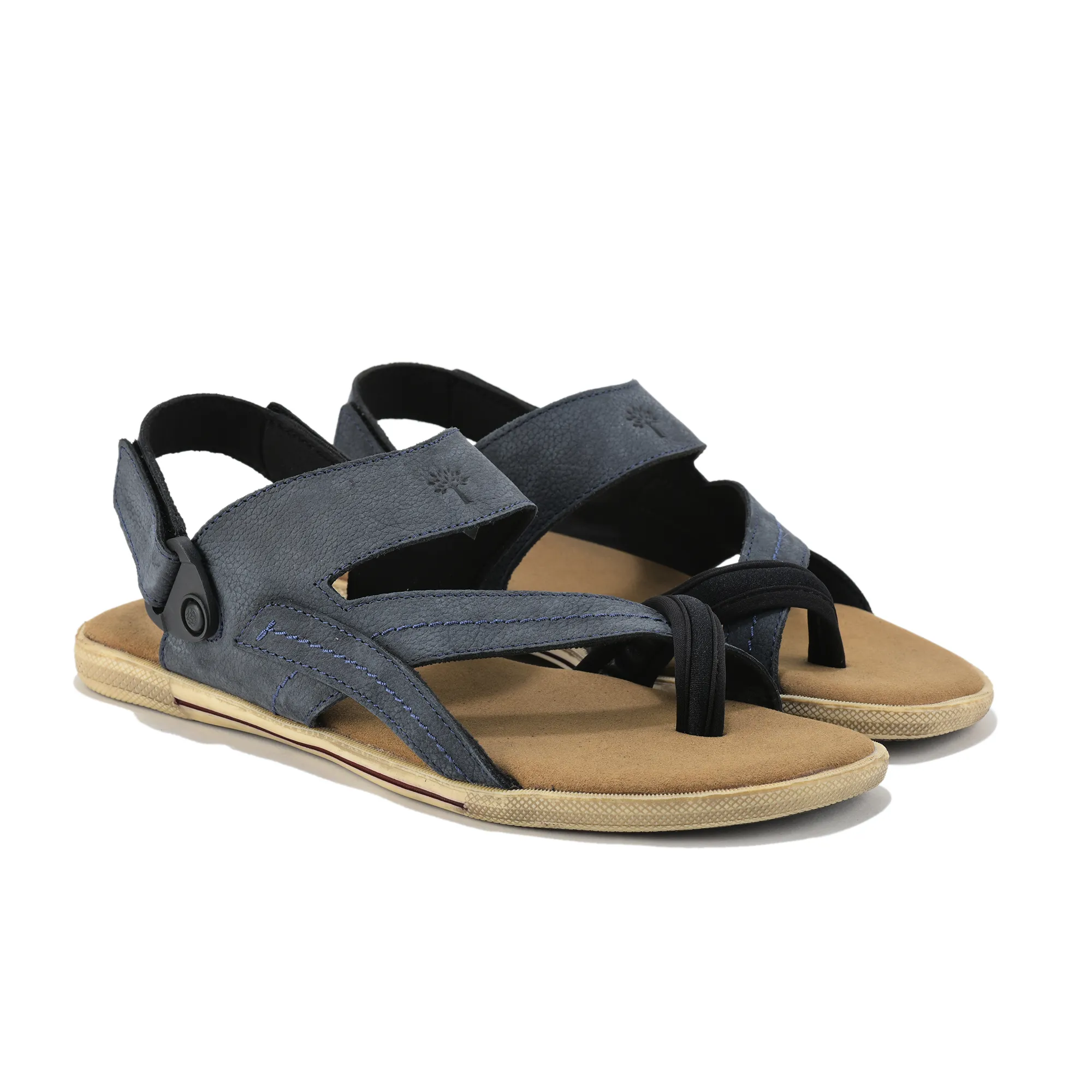 Woodland Men Denim Nubuk Print Comfort Sandal - Thumbnail 8