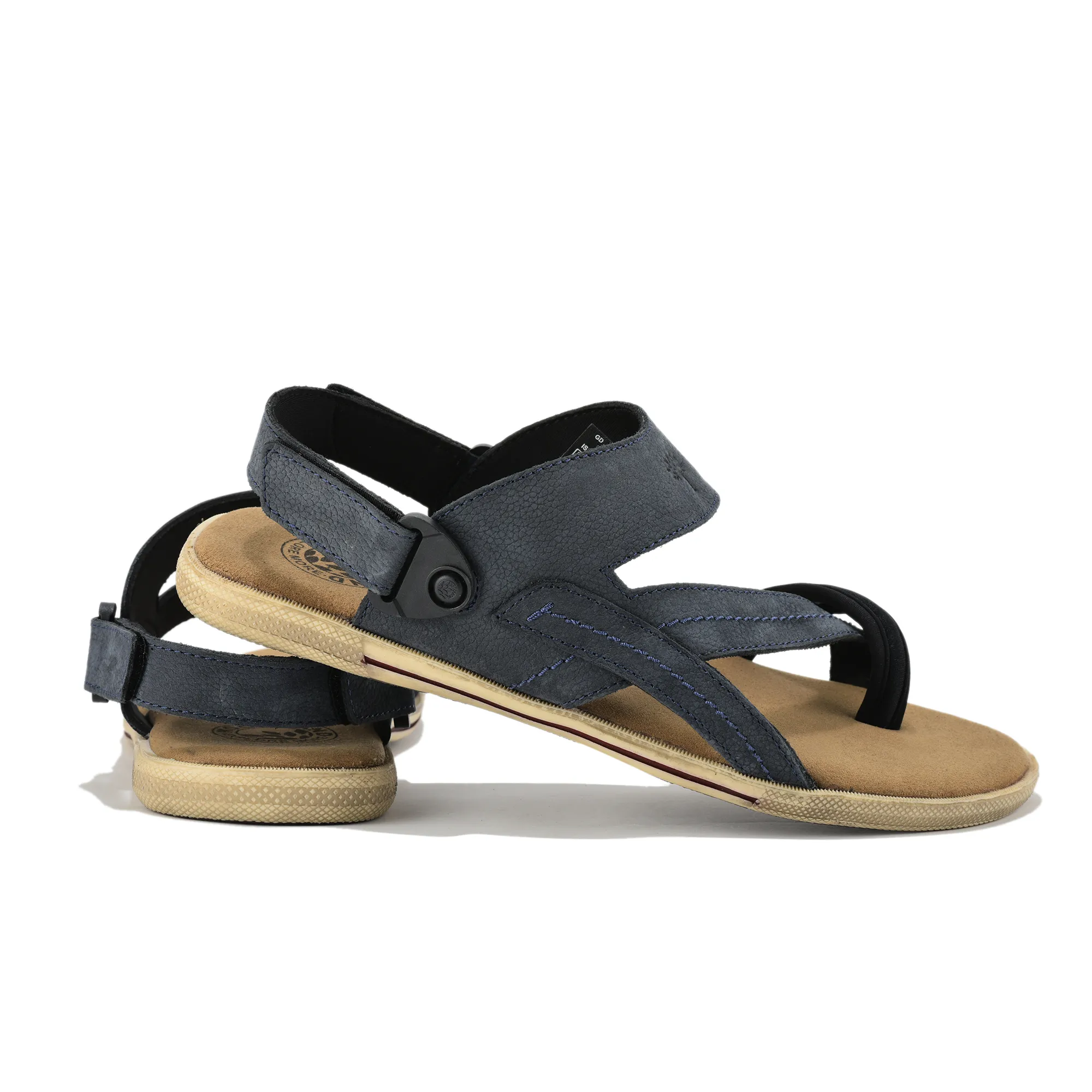 Woodland Men Denim Nubuk Print Comfort Sandal - Thumbnail 10