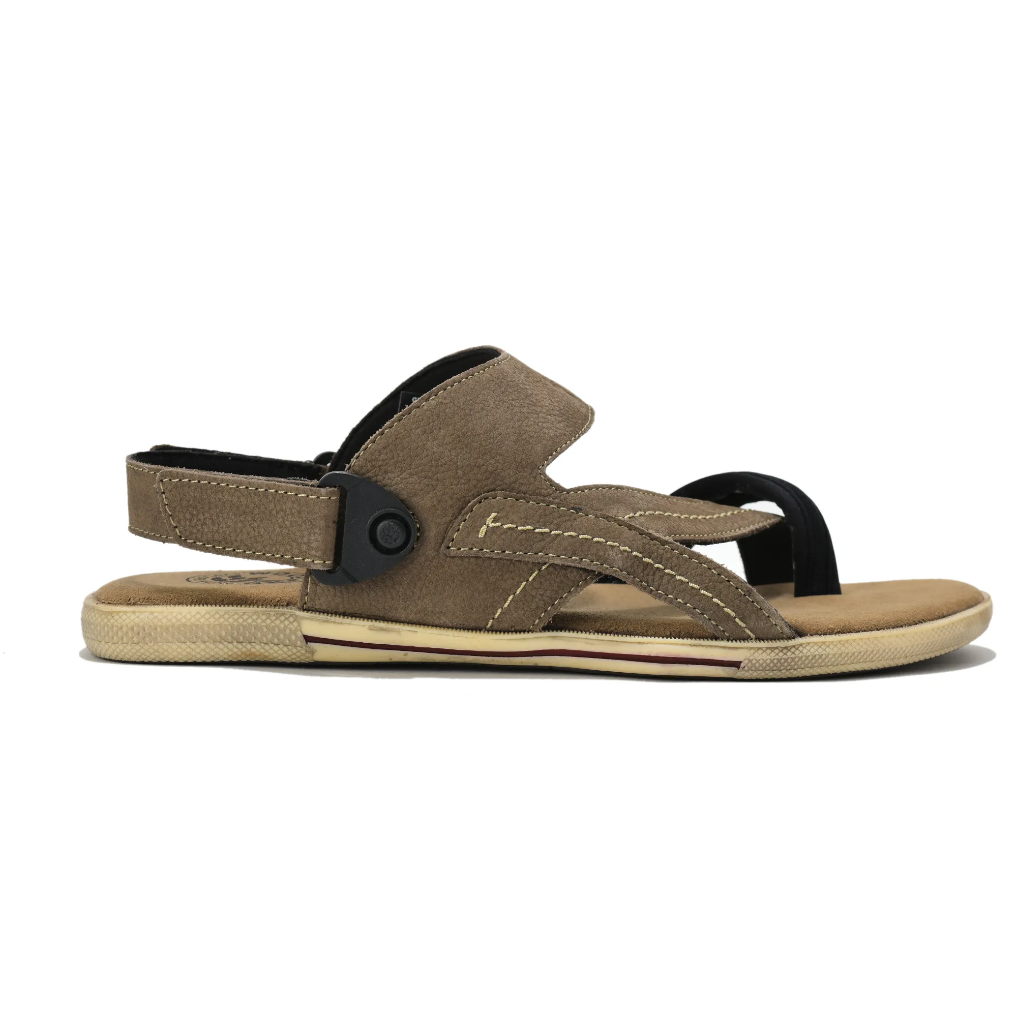 Woodland Men DKhaki Nubuk Print Comfort Sandal - Thumbnail 2